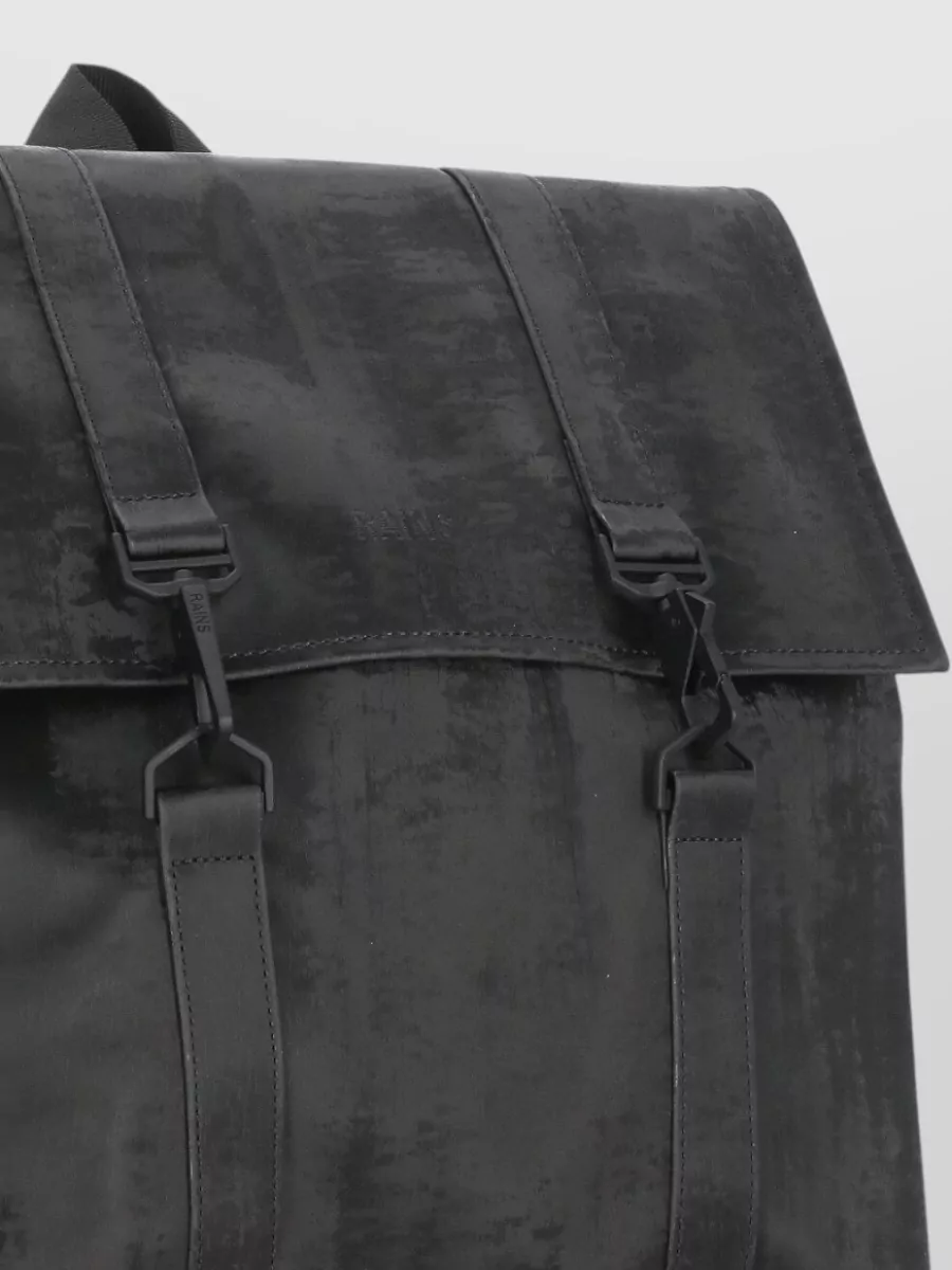 Rains Tech Fabric Backpack Flap Top Handle