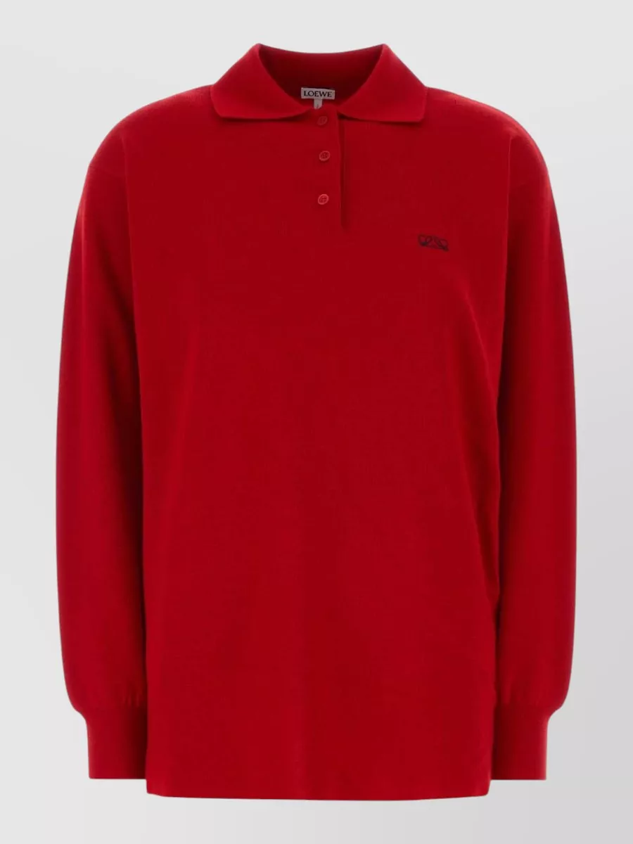 Loewe cashmere silk polo top