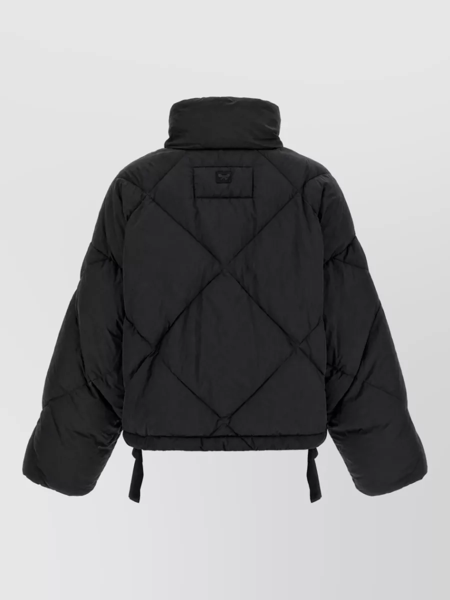 Weekend Max Mara Down Diamond Quilted Cropped High Neck Puffer Jacket