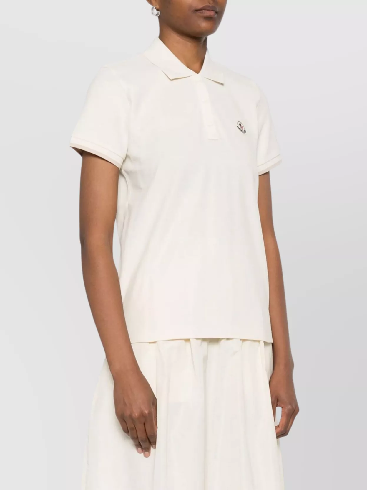 Moncler Collared Shirt With Short Sleeves