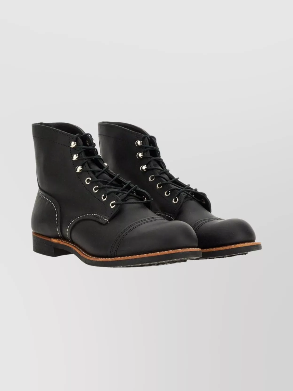 Red Wing Shoes Lace-Up Ankle Boots Contrast Stitching
