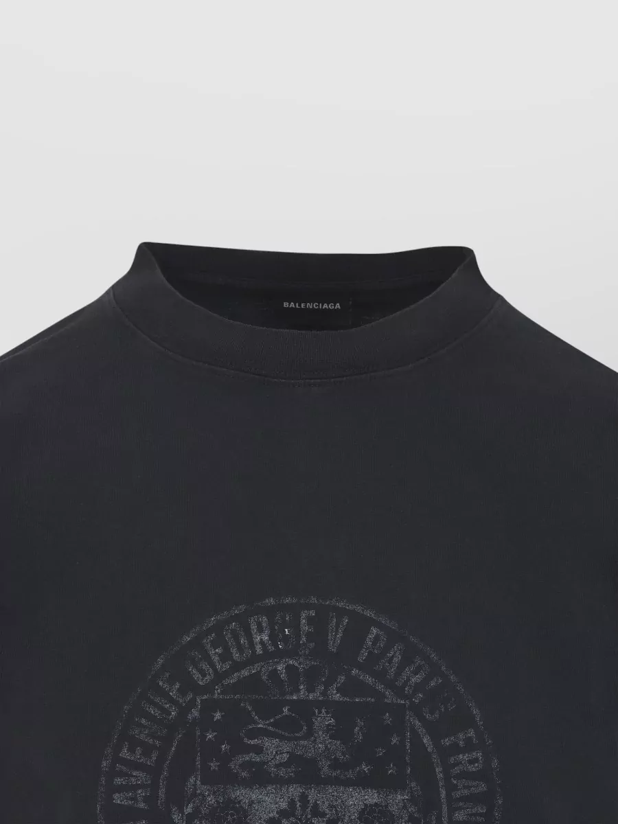 Balenciaga Graphic Logo Crew Neck Short Sleeve T-Shirt