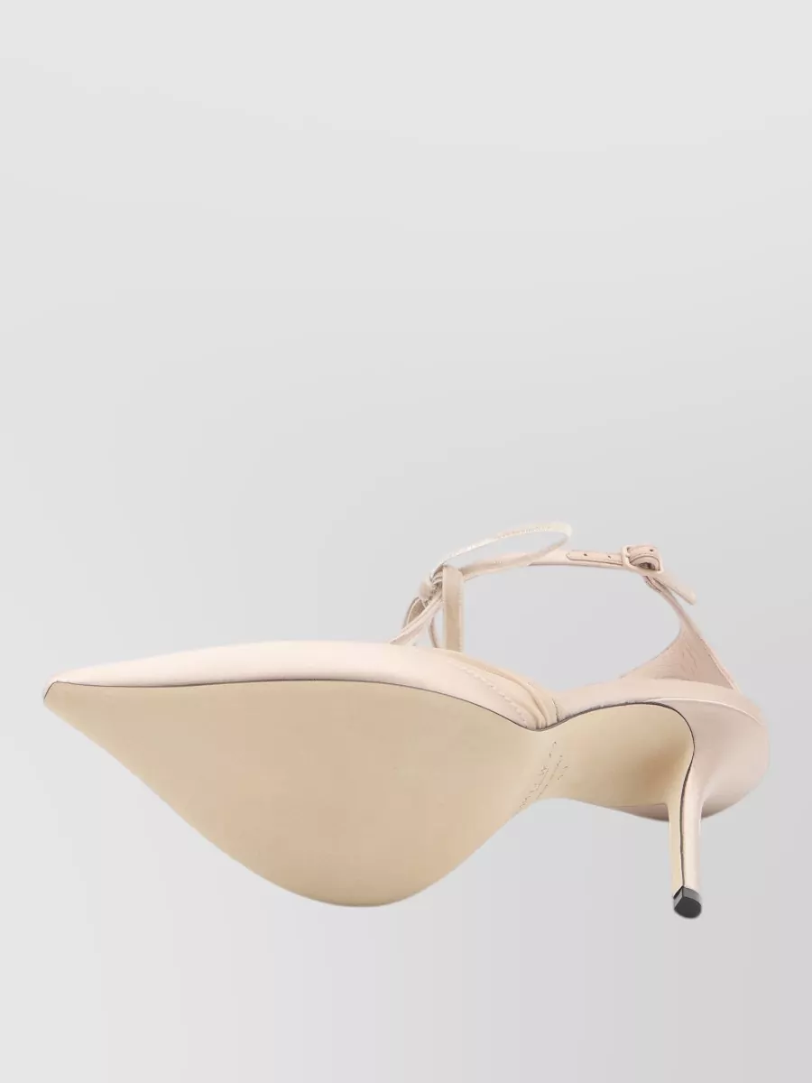 Jimmy Choo Afia Mesh Pumps T Strap Crystal Beads