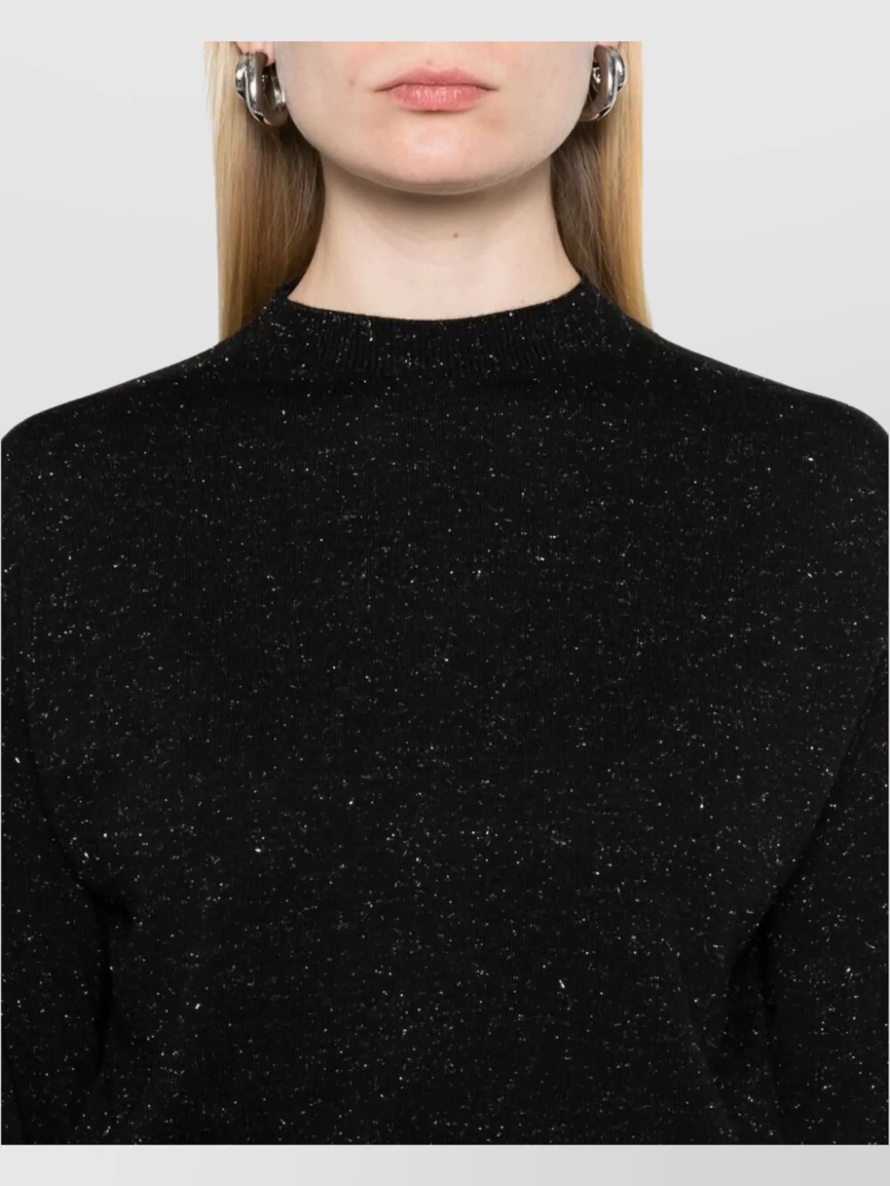 Peserico Speckled Knitwear With Crew Neck And Long Sleeves