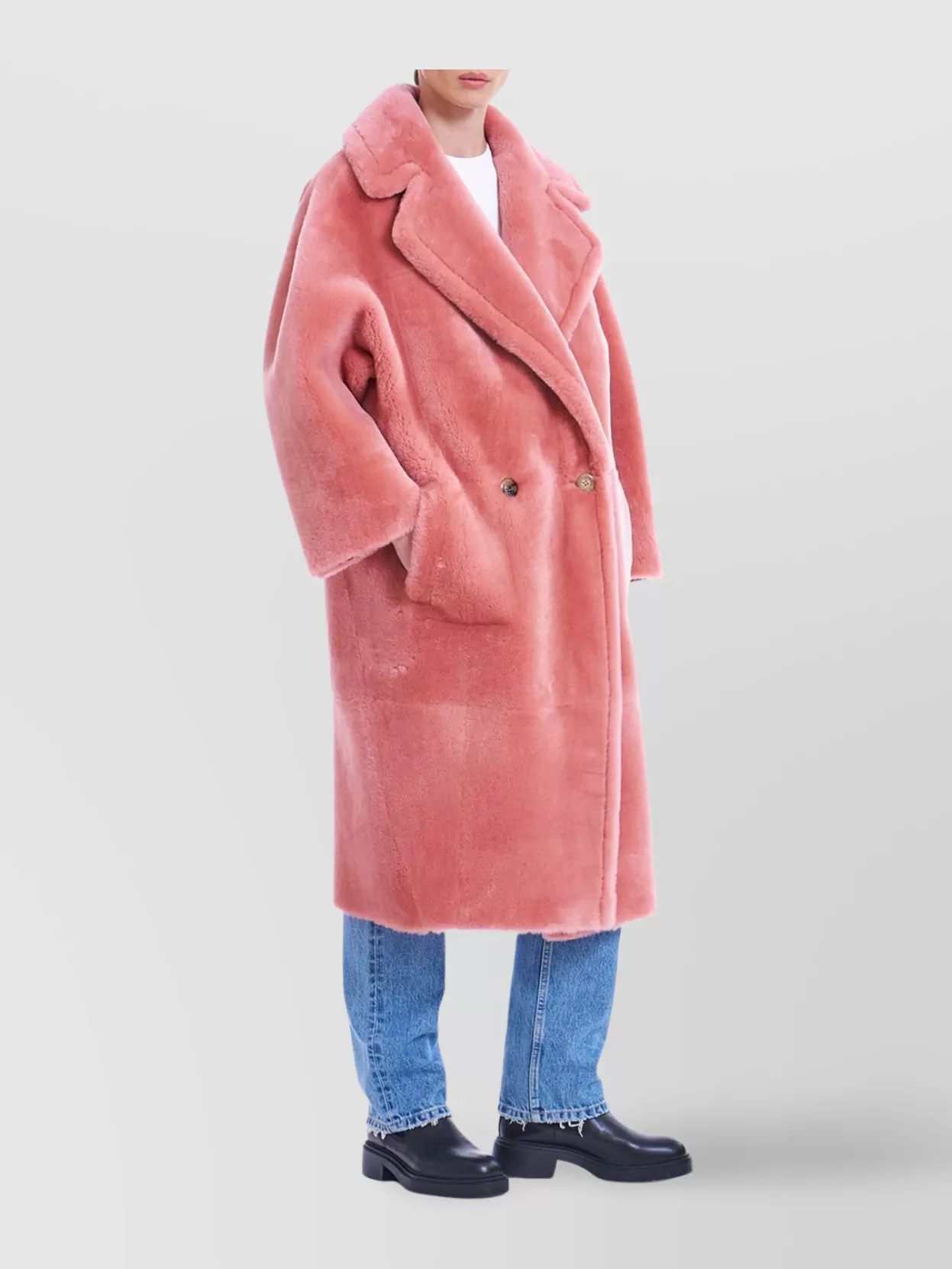 Blancha Faux Fur Double-Breasted Coat