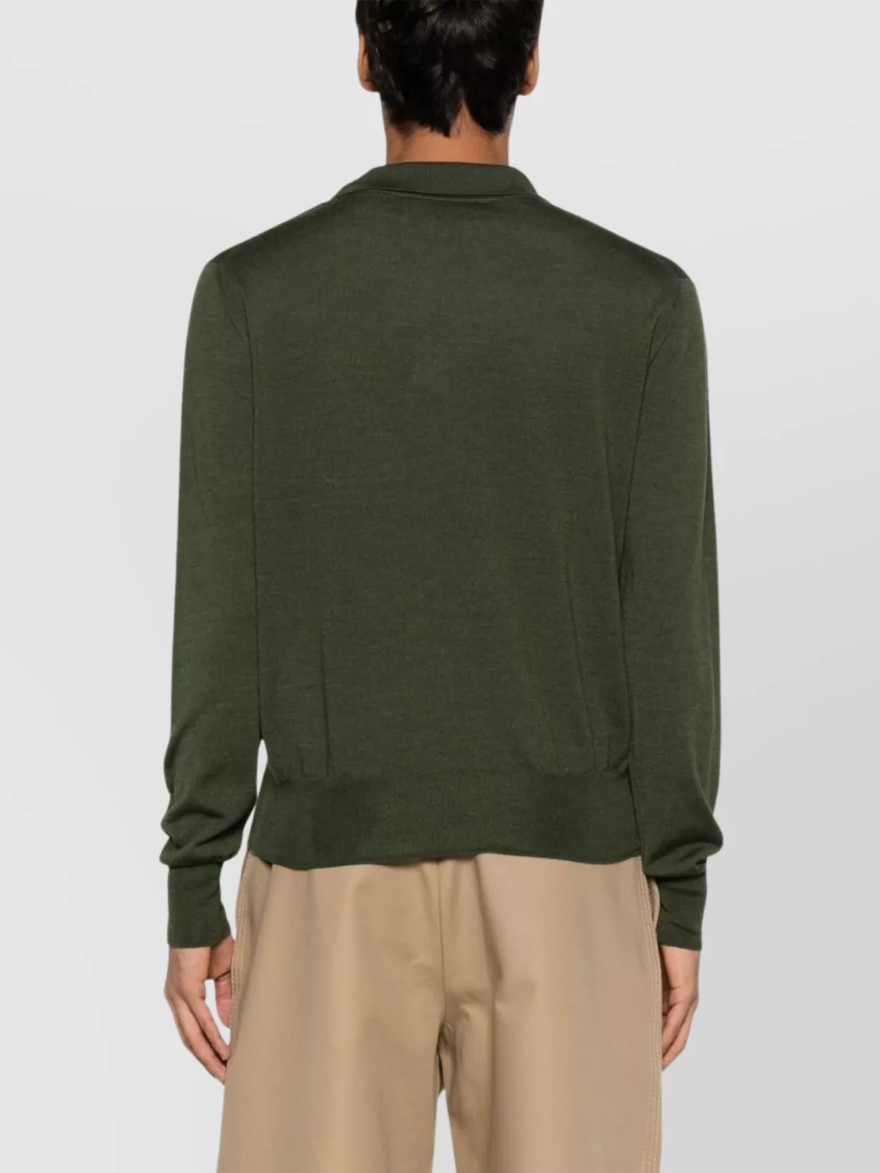 Ami Paris Long Sleeve Polo Collar Sweater