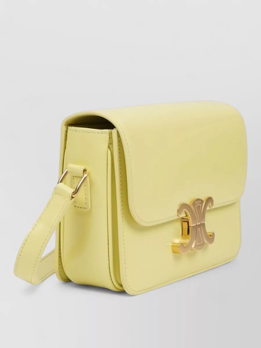 Celine Leather Teen Triomphe Shoulder Bag
