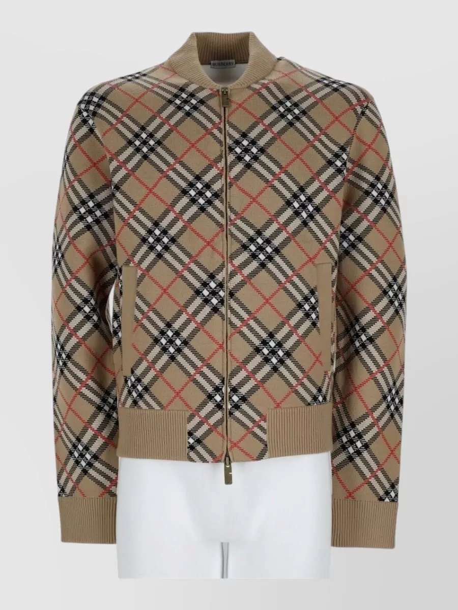 Burberry checked bomber jacket