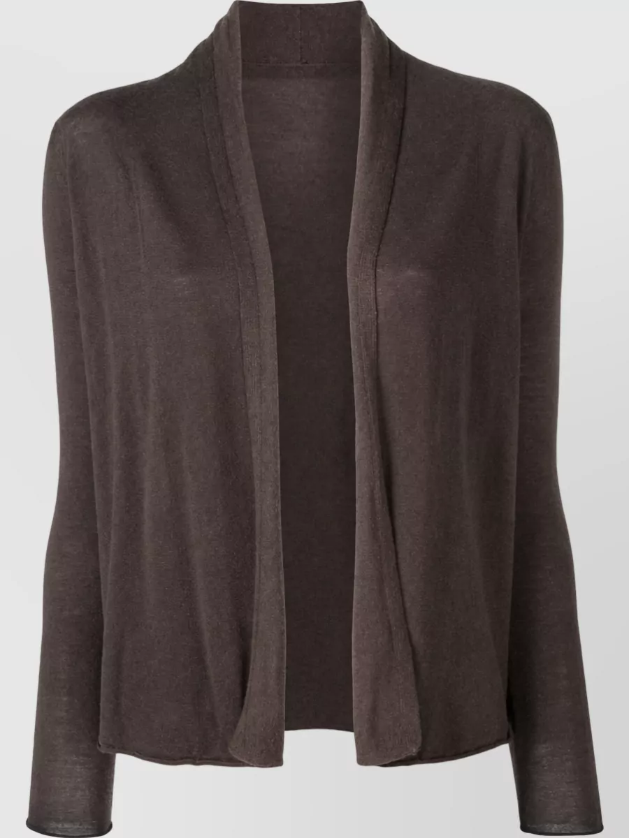 La Rose merino wool loose-fit cowl neck cardigan