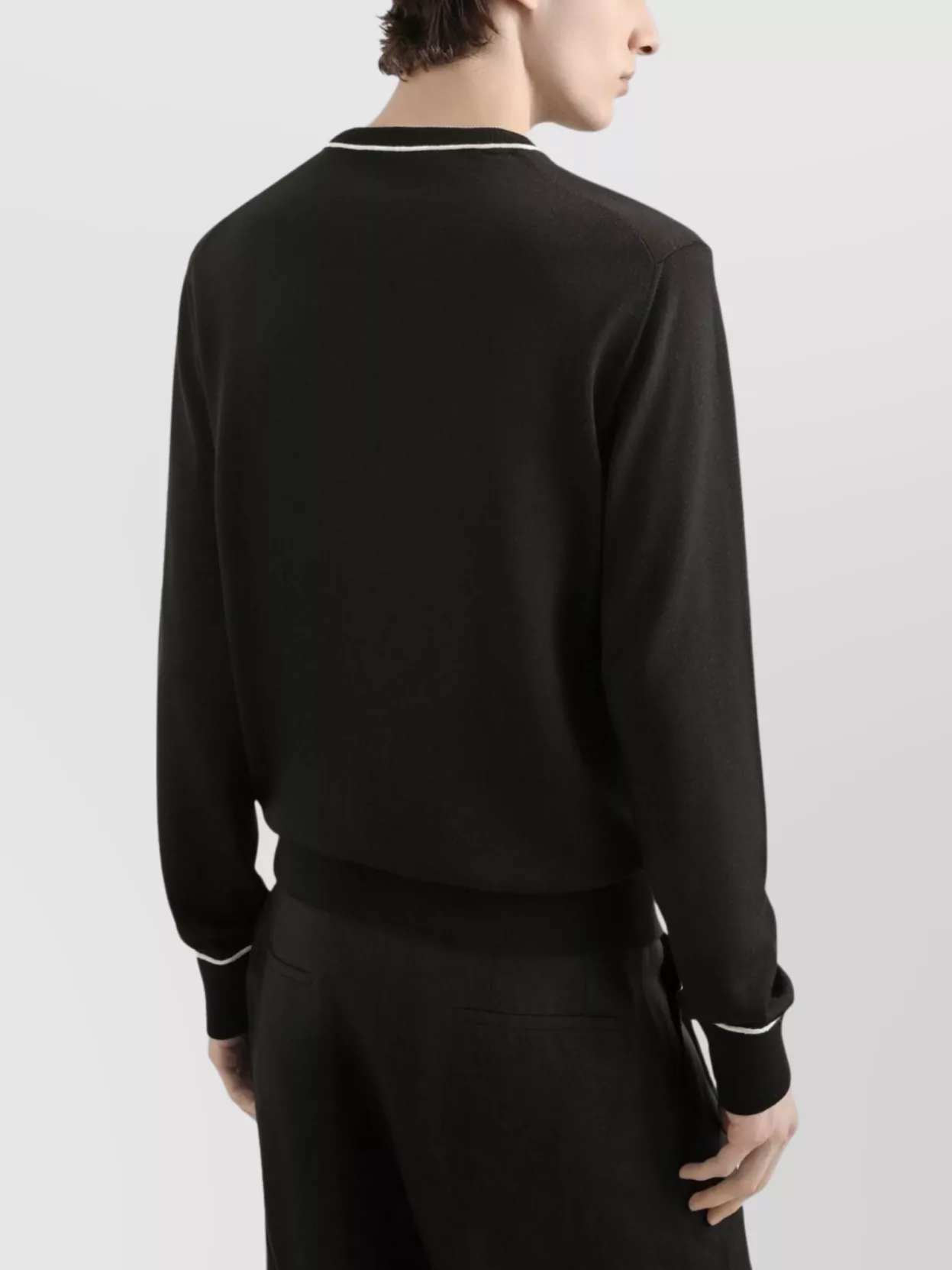 Dolce&Gabbana Logo Crew Neck Sweater With Contrasting Trims