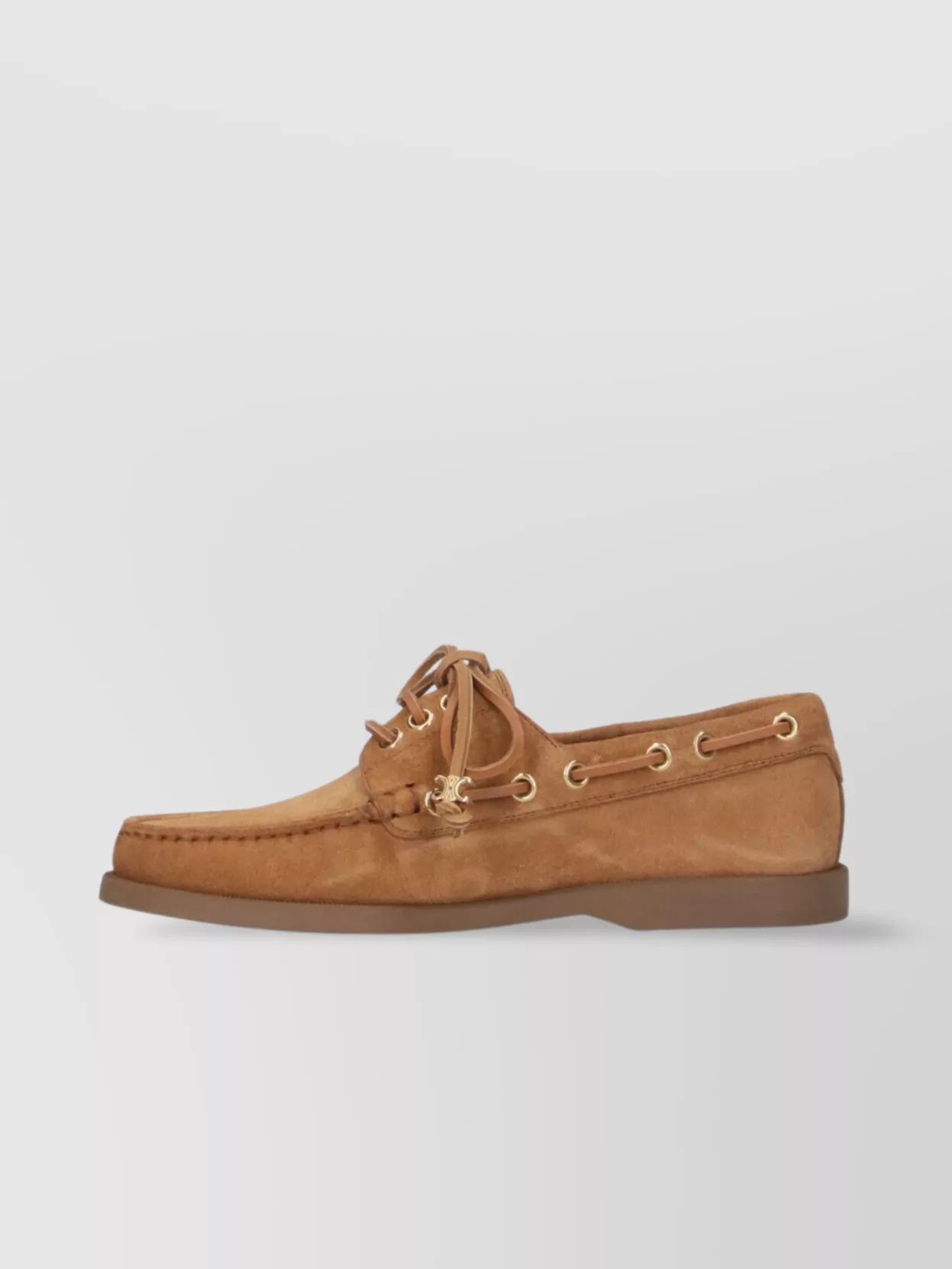 Celine Eyelet Detailing Suede Loafers