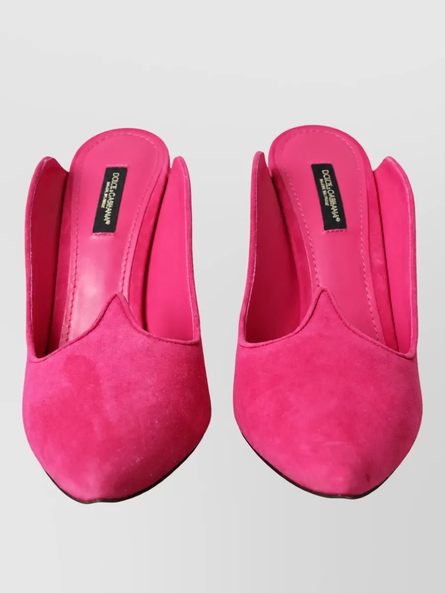 Dolce&Gabbana Suede Leather High-Heel Mules
