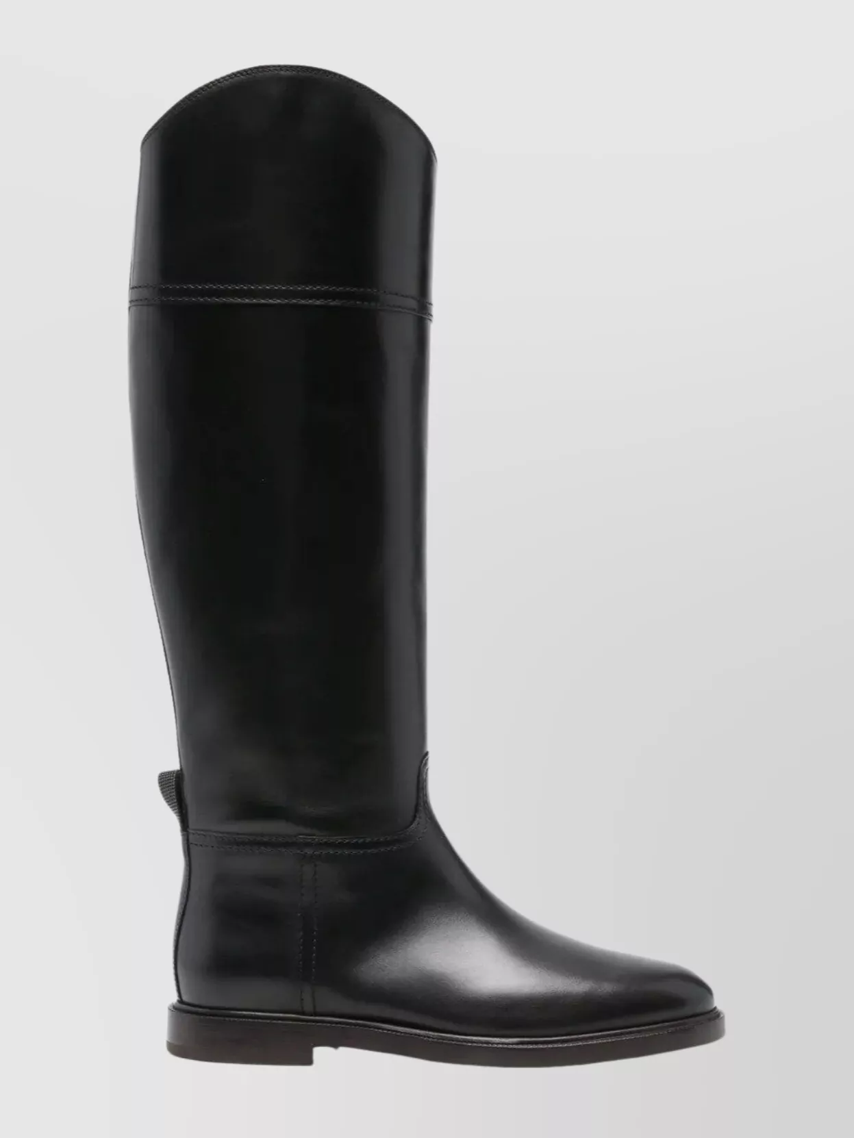 Brunello Cucinelli Knee High Leather Riding Footwear