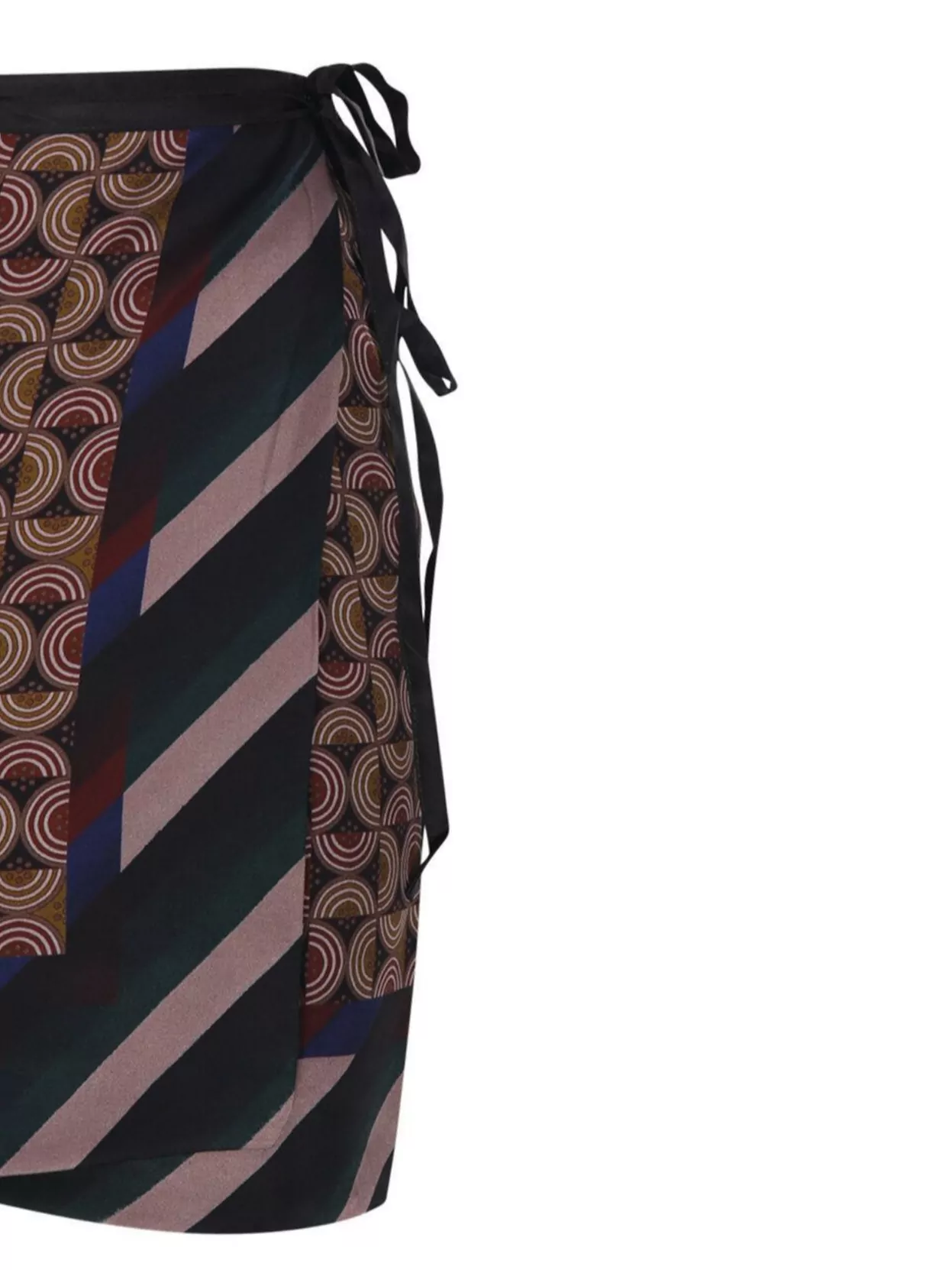 Dries Van Noten Womens Dessin C Gabrinas Multi-print Silk-blend Mini Skirt In Brown