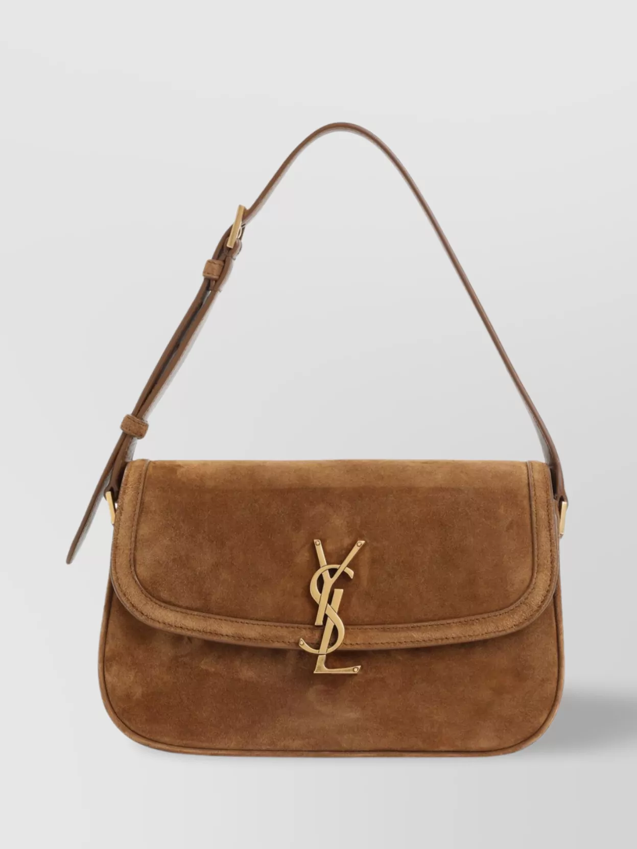 Saint Laurent Solferino Suede Leather Shoulder Bag