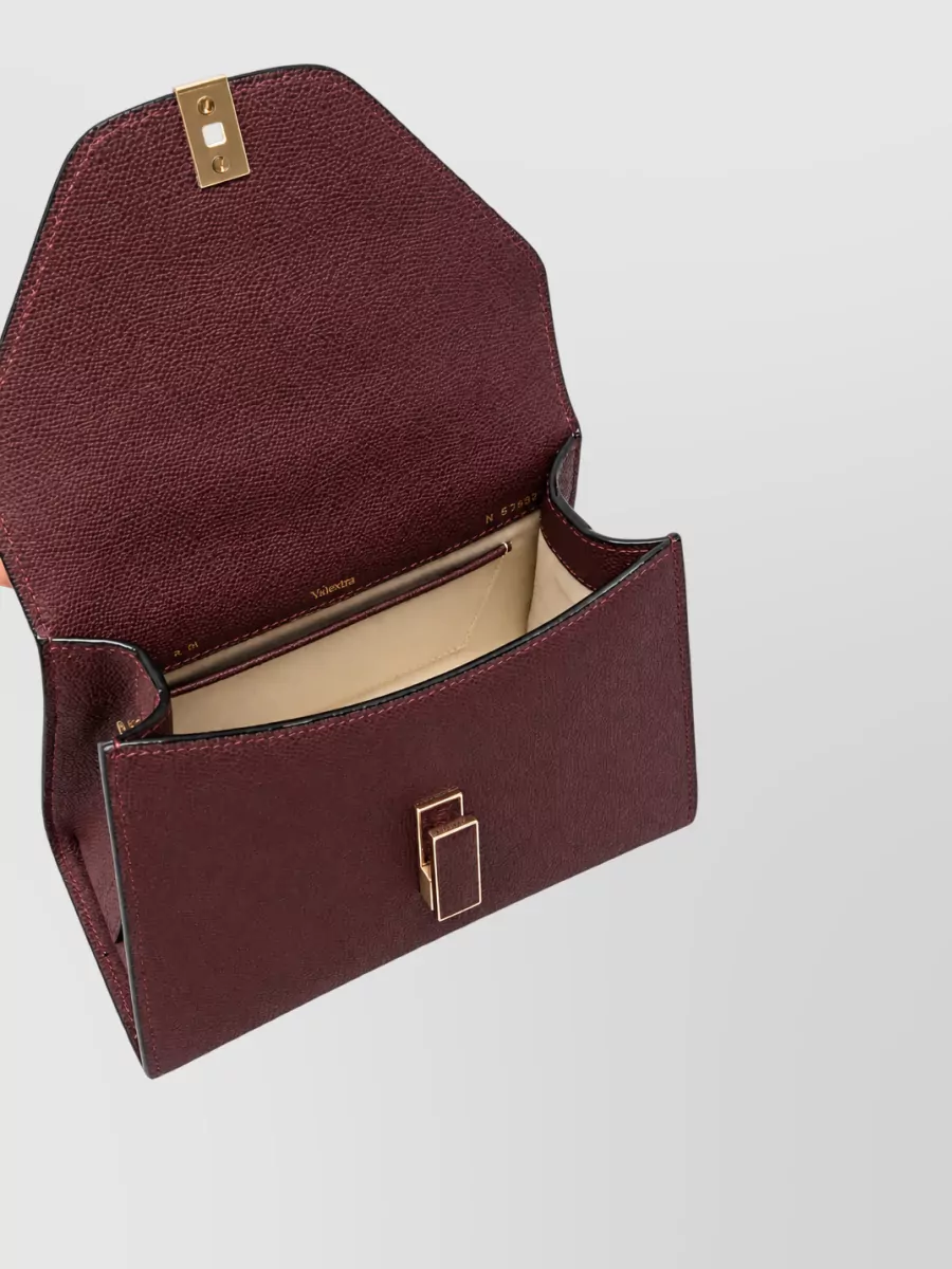 Valextra Iside Mini Leather Clutch Bag