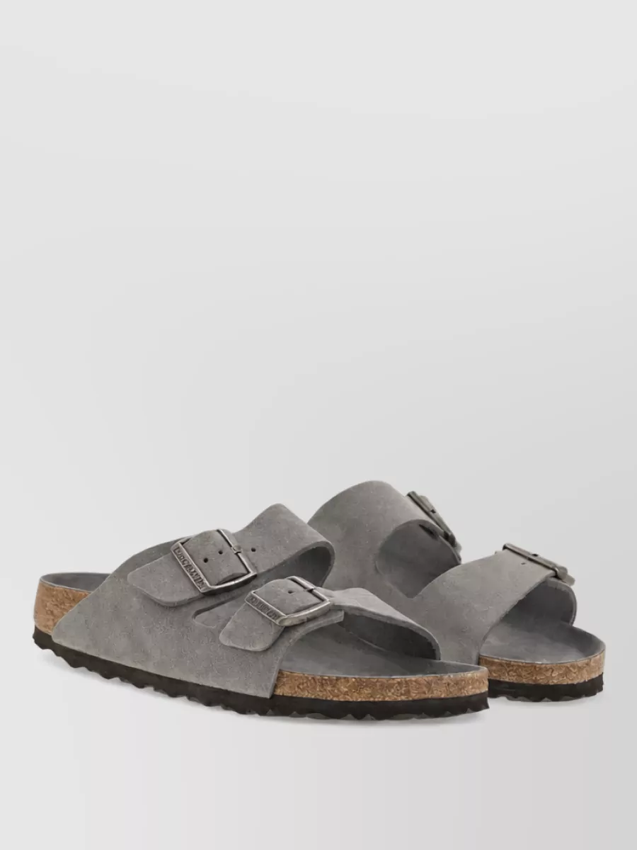 Birkenstock Suede Leather Flat Slides