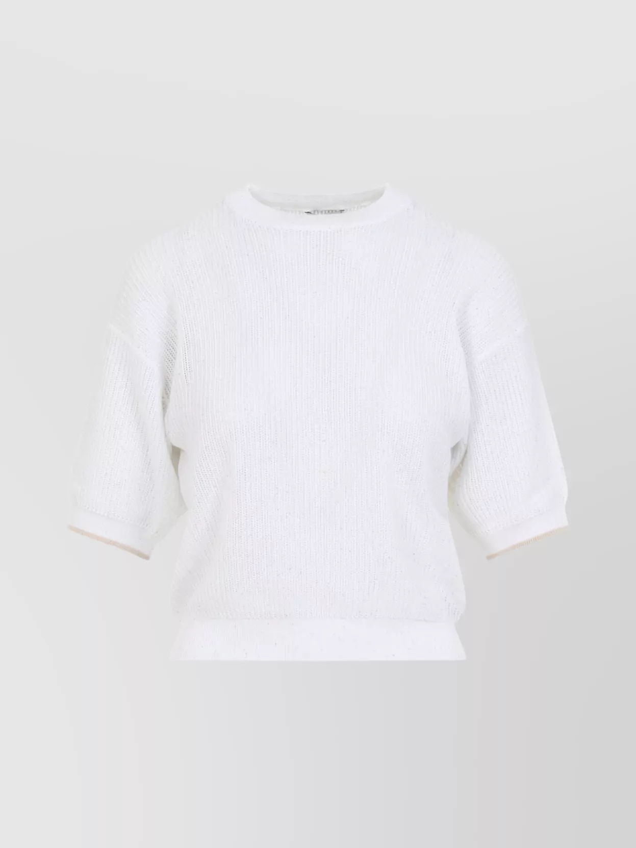 Shop Peserico Crystal Embellished Cotton Knitwear