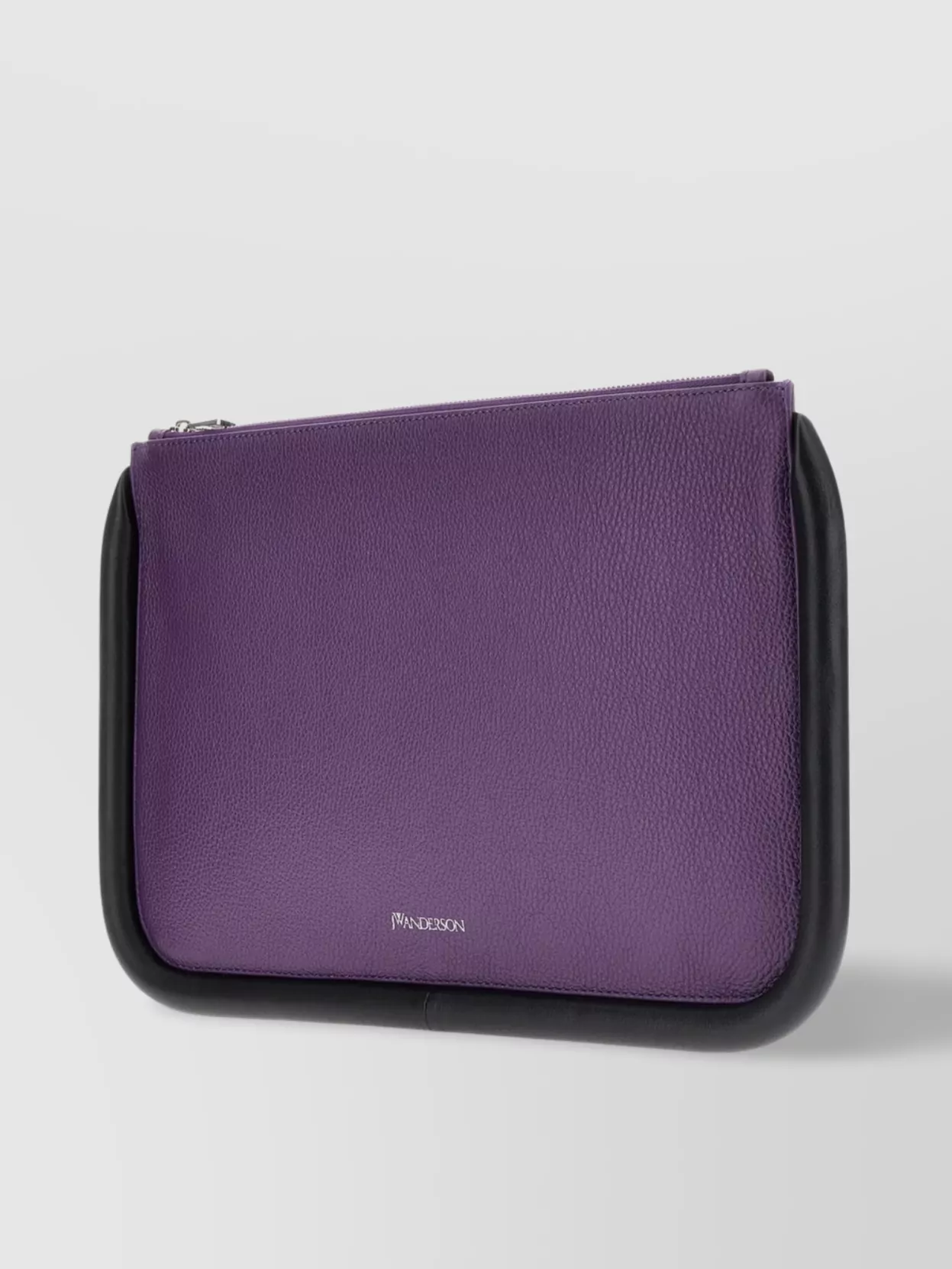 Jw Anderson Purple Leather Large Bumper-tube Clutch In Purple