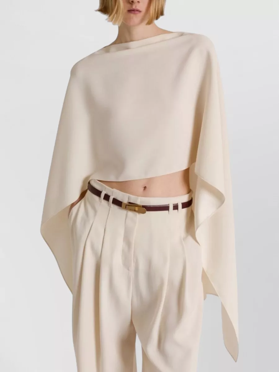 Alberta Ferretti Nude Pink Chiffon Stole