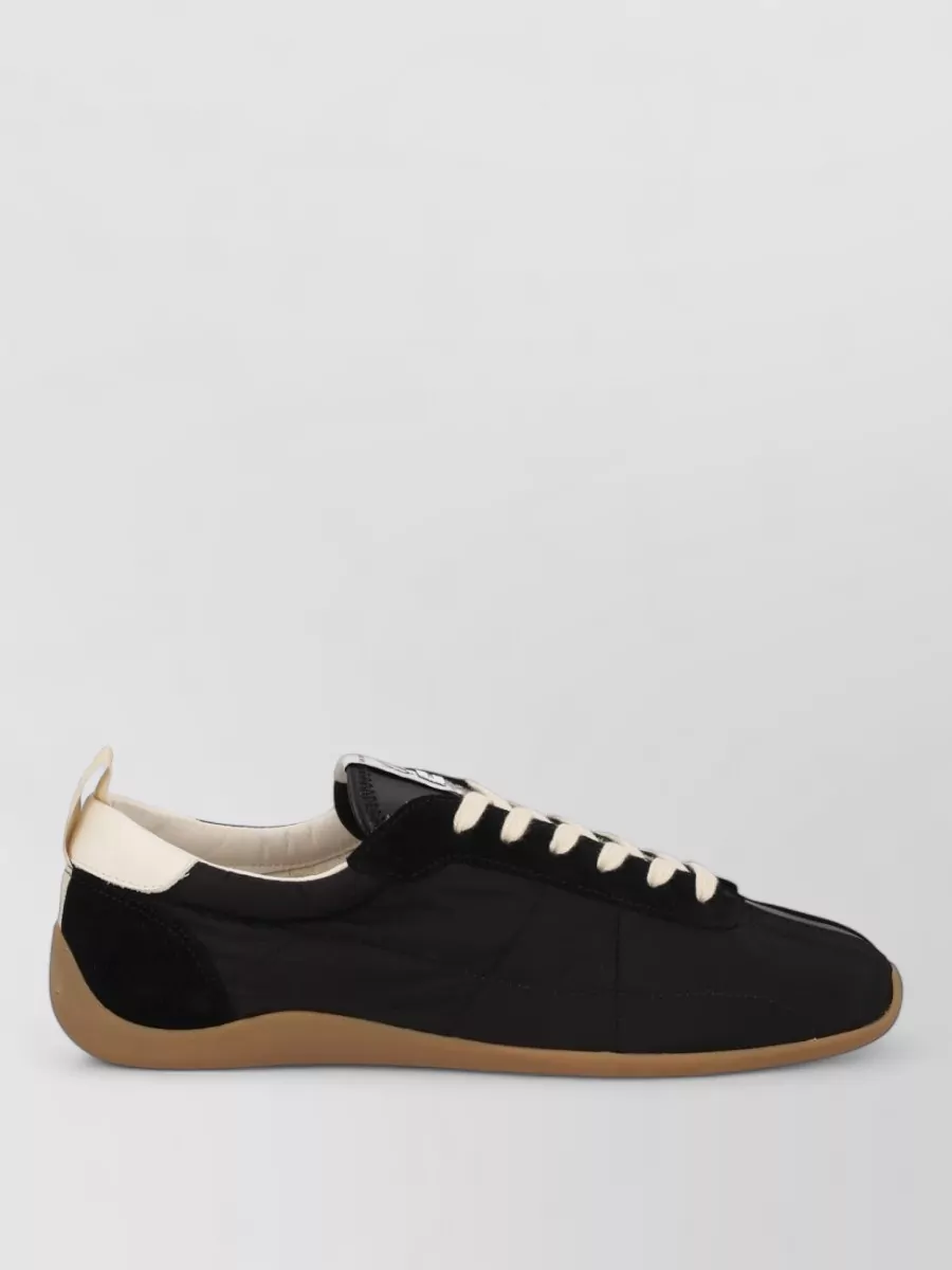 Kenzo Low Profile Sneakers Contrast Sole Pull Tab