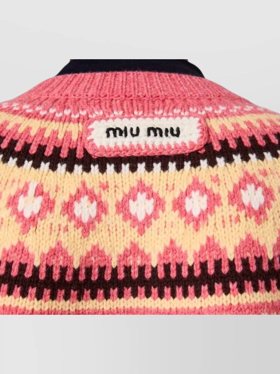 Miu Miu Wool Fair Isle Cardigan