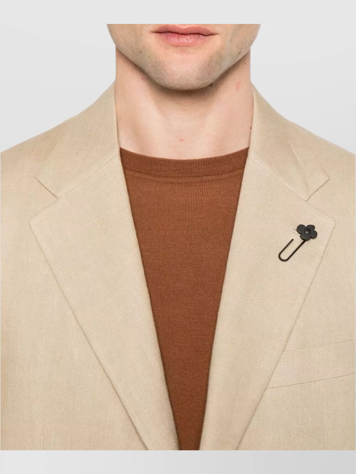 Lardini Sophisticated Single-Breasted Blazer Rear Vents