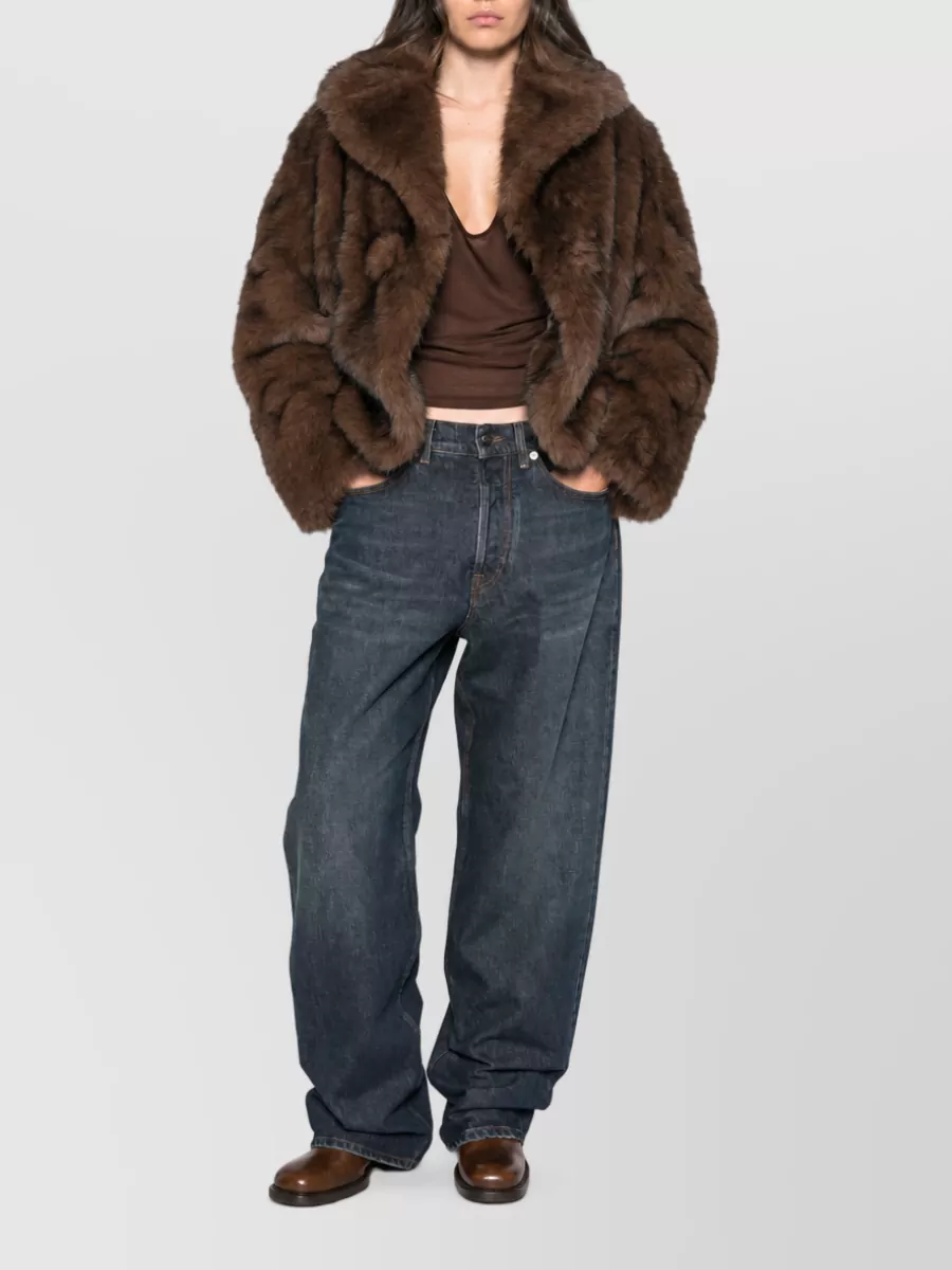 Ermanno Scervino Faux Fur Long-Sleeve Coat