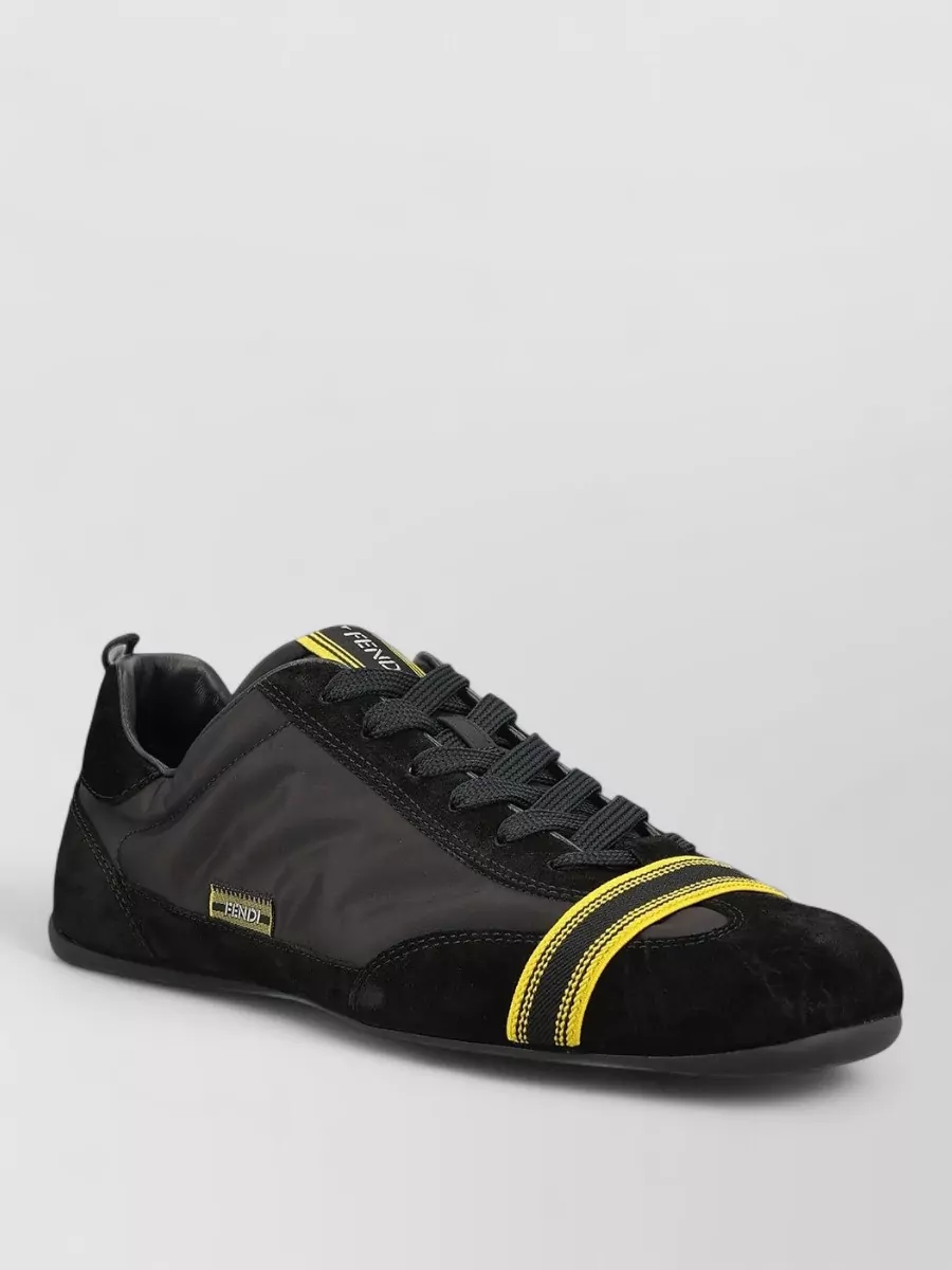 Fendi Leather lace-up sneakers