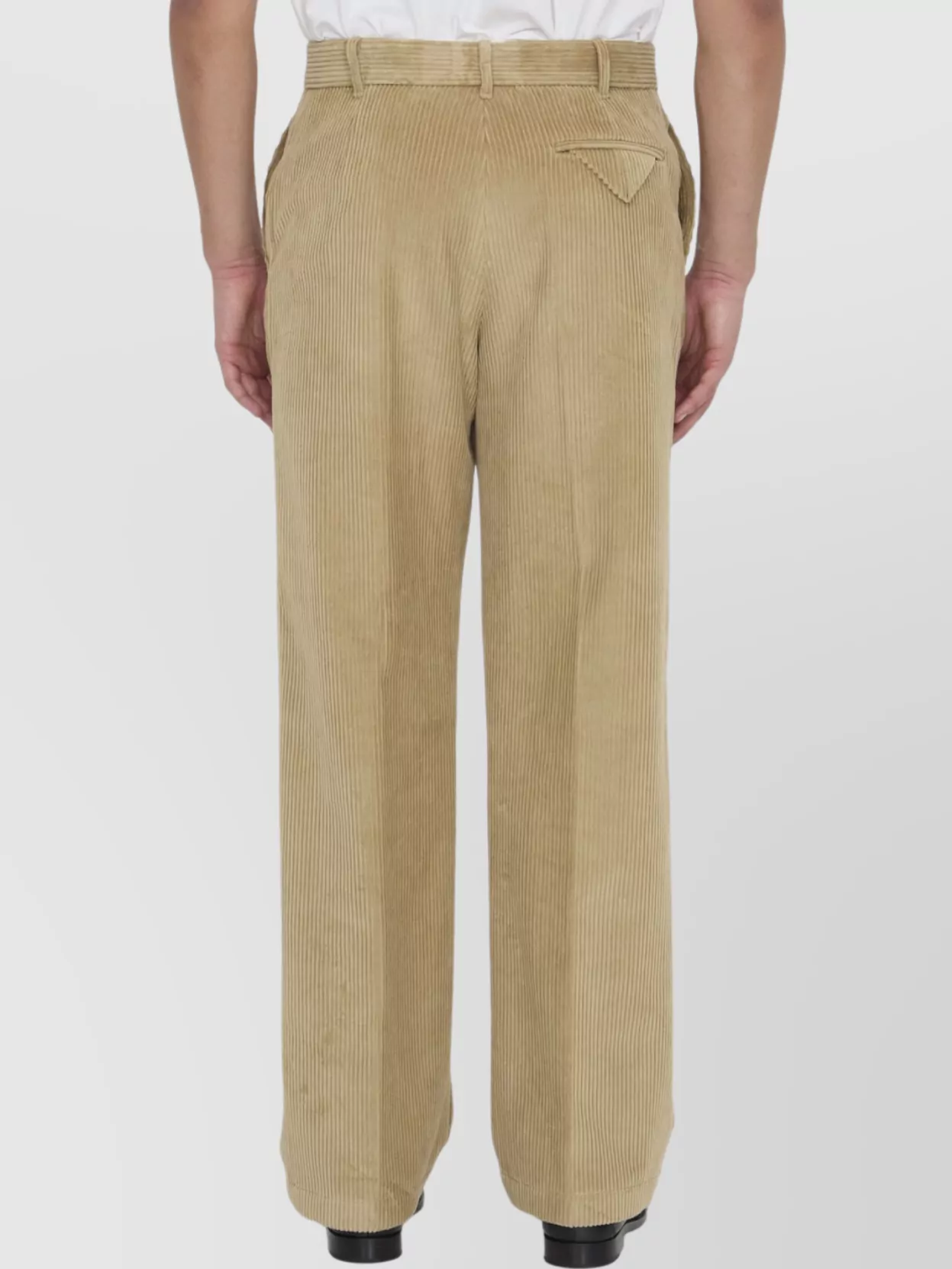 Bottega Veneta Straight-Leg Corduroy Trousers With Rear Pocket Flap