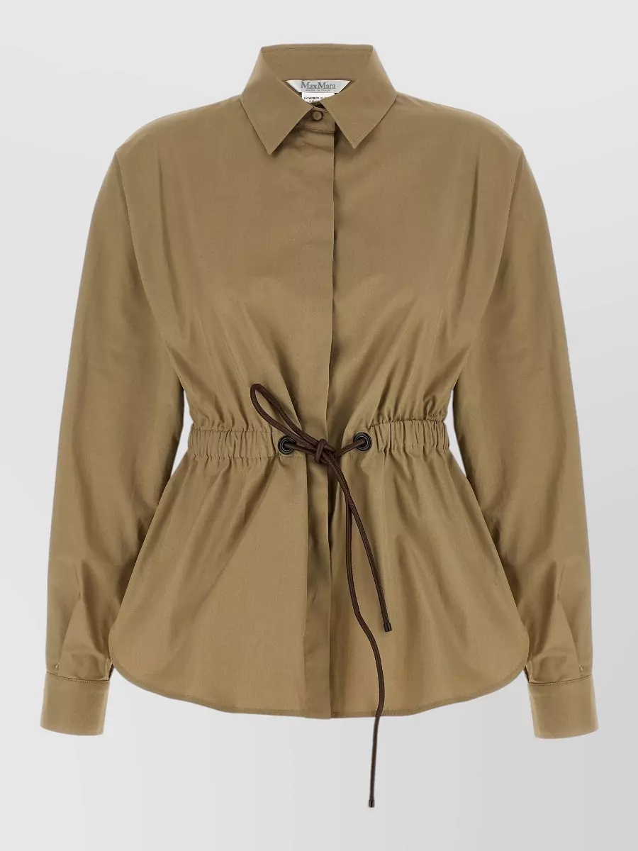Max Mara Cotton poplin long-sleeve shirt