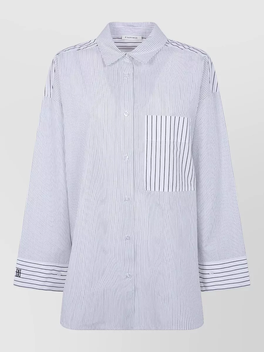By Malene Birger Cotton Oversized Striped Shirt