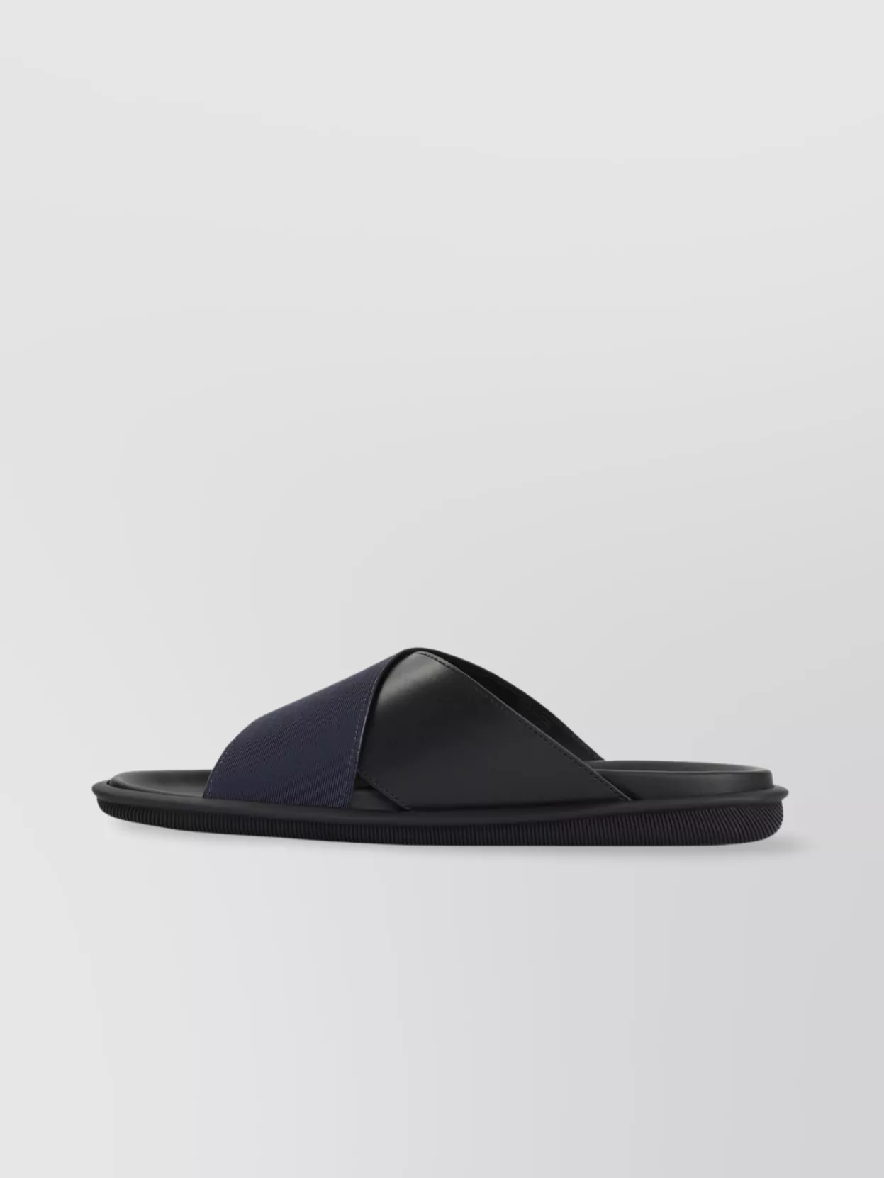 Giorgio Armani Crossed Leather Open Toe Sandals