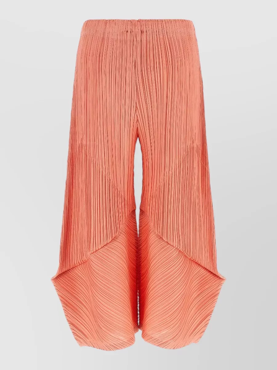Pleats Please Issey Miyake Pleated Wide-Leg Trousers