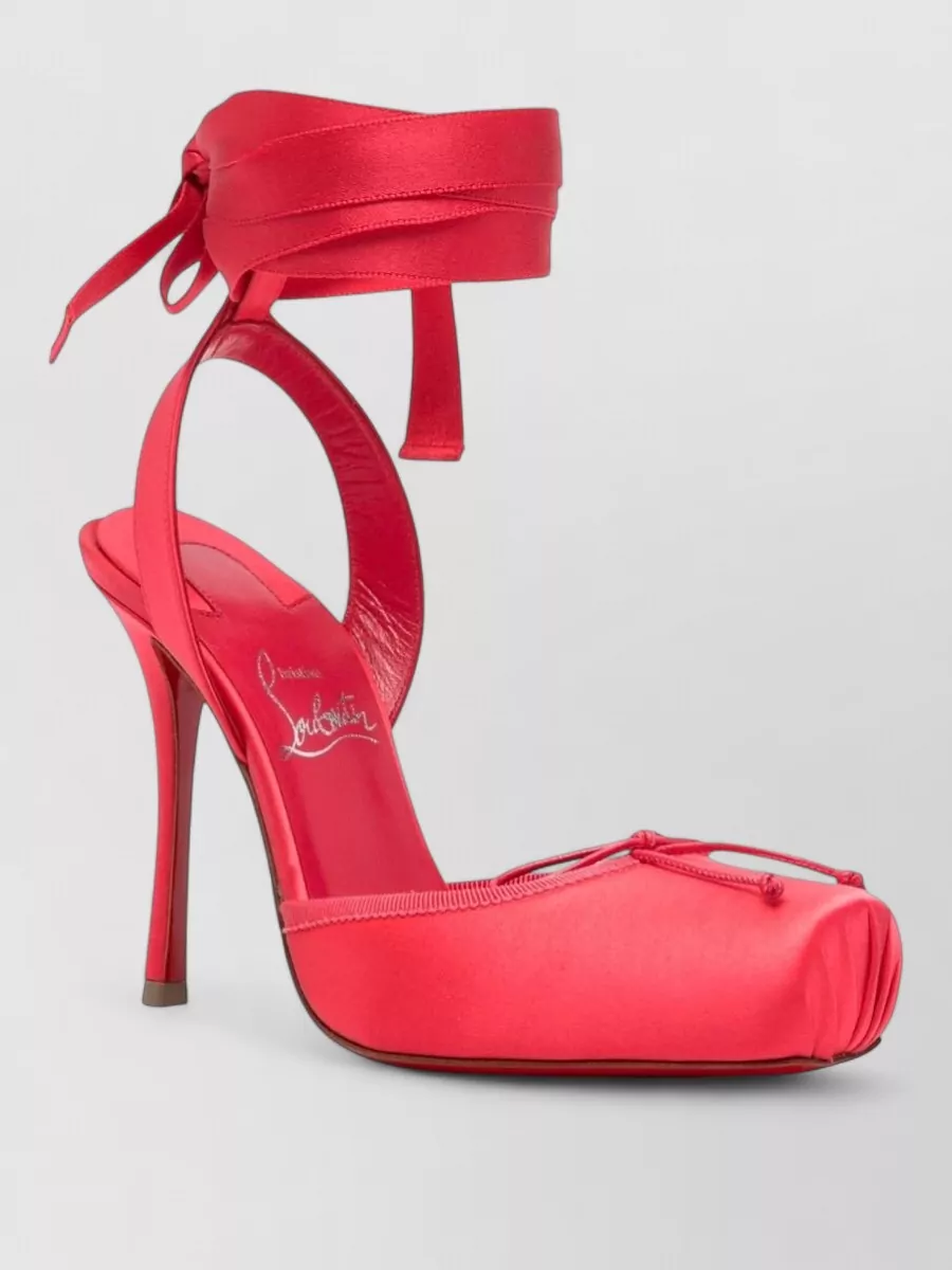 Christian Louboutin satin lace up sandals