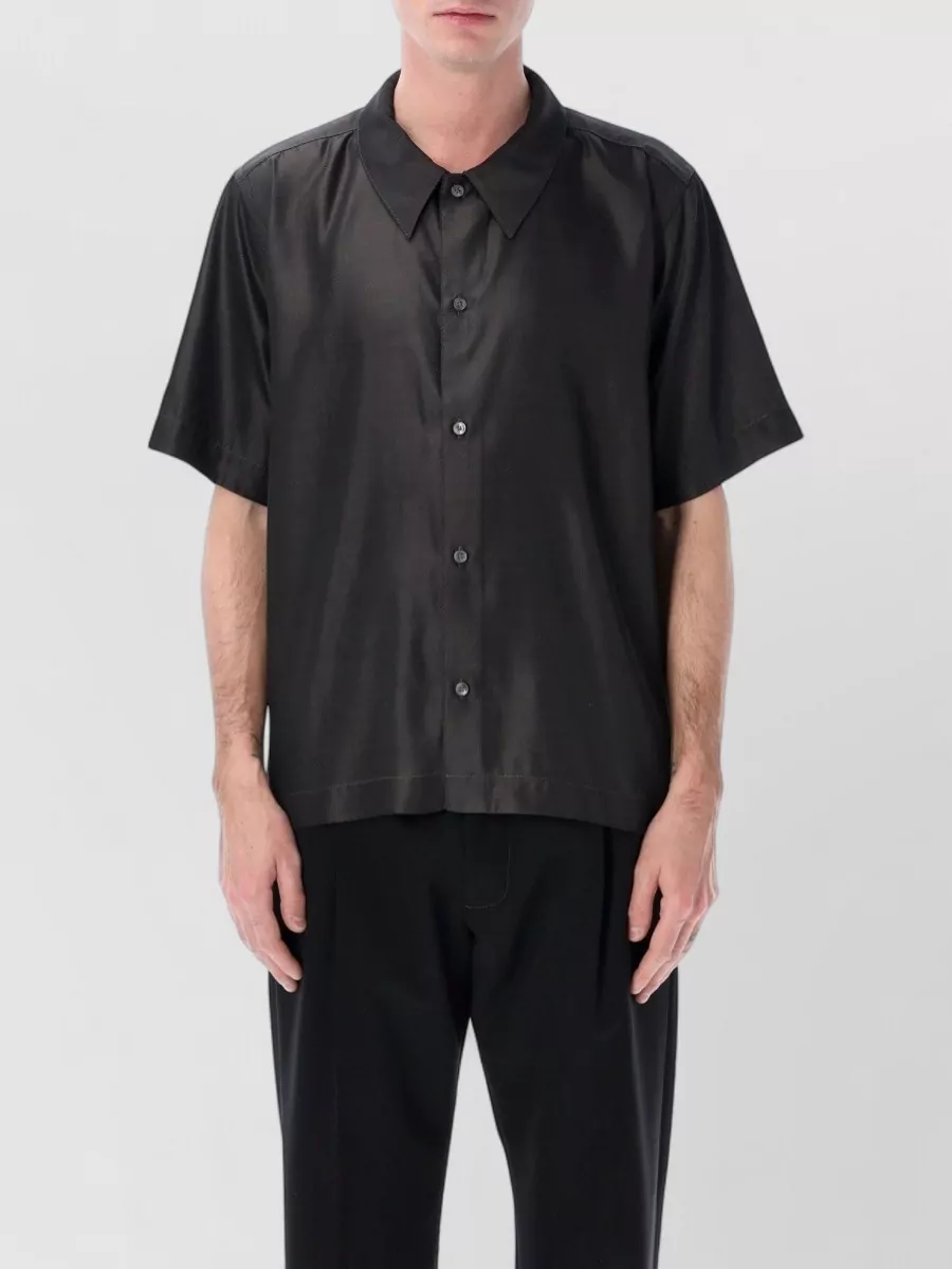 Berner Kühl silk viscose short-sleeve relaxed-fit shirt