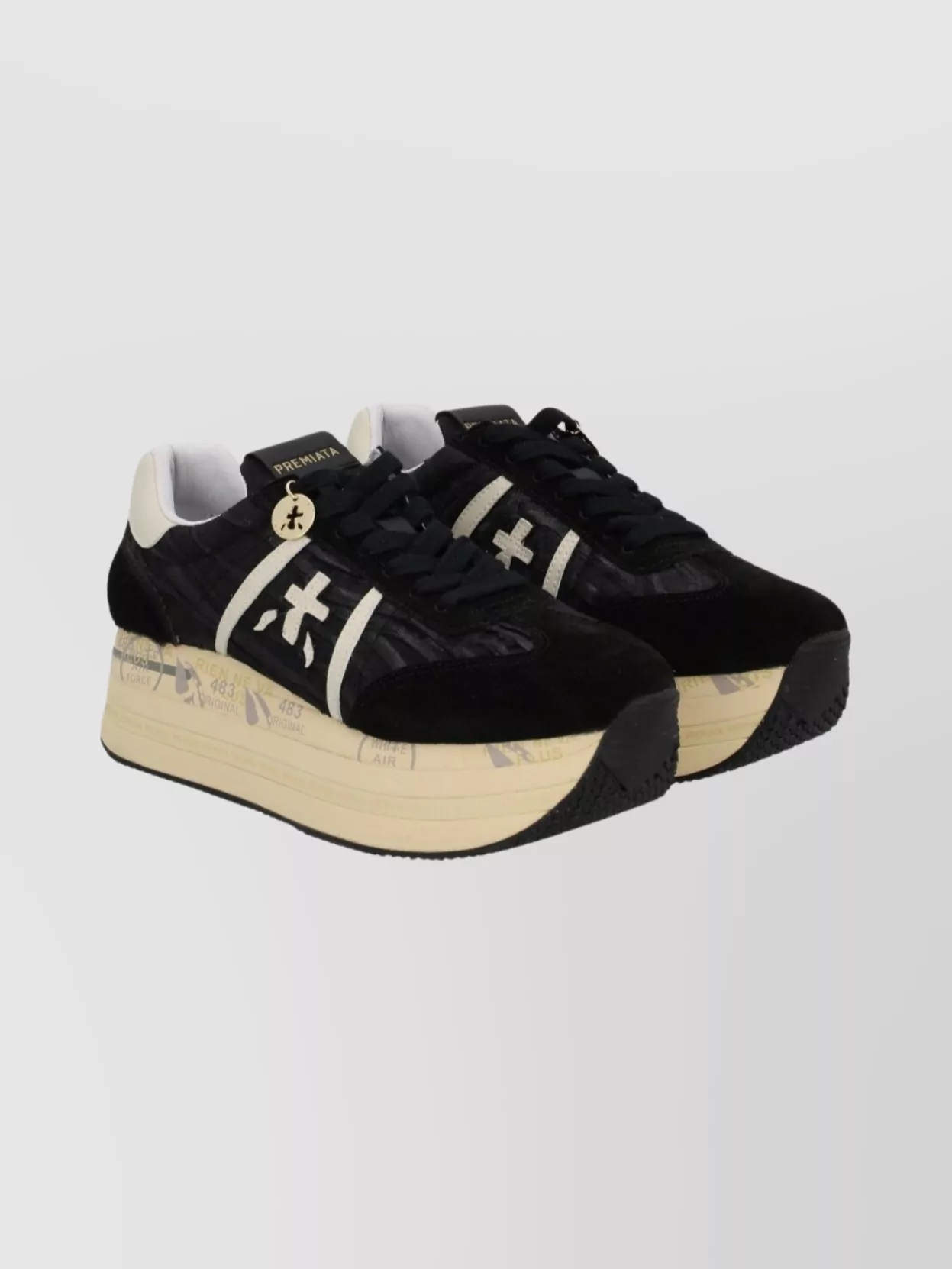 Premiata Stylish Sneakers With Contrast Platform Sole