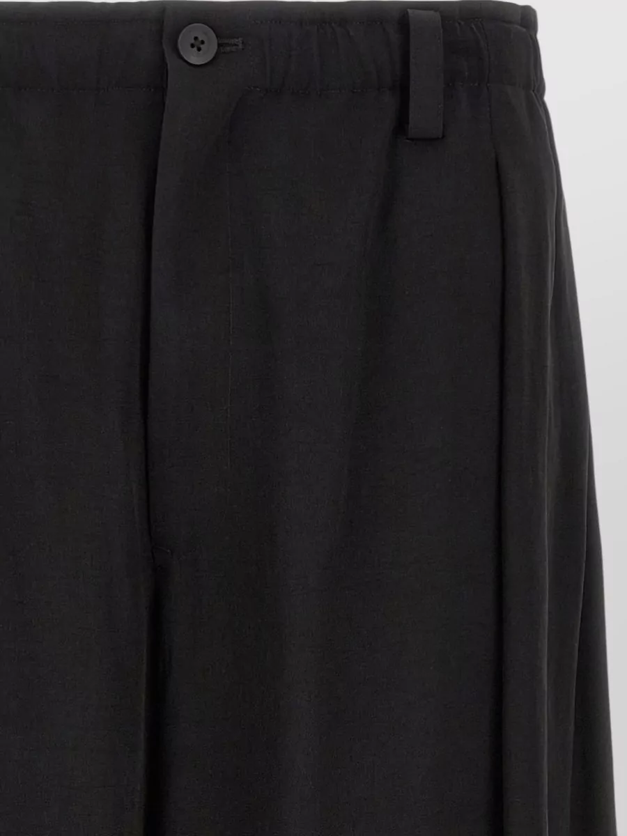 Yohji Yamamoto Eight Tuck Trousers Pleats Buttons Belt Loops