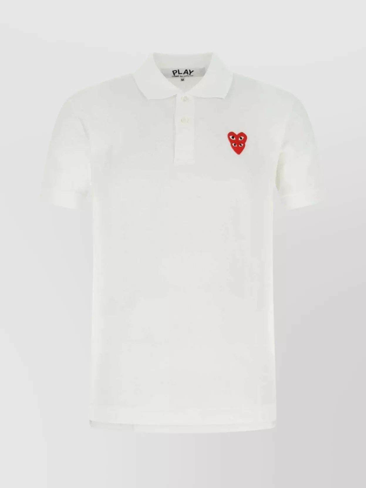 Shop Comme Des Garçons Play Short Sleeve Polo Shirt With Piquet Texture