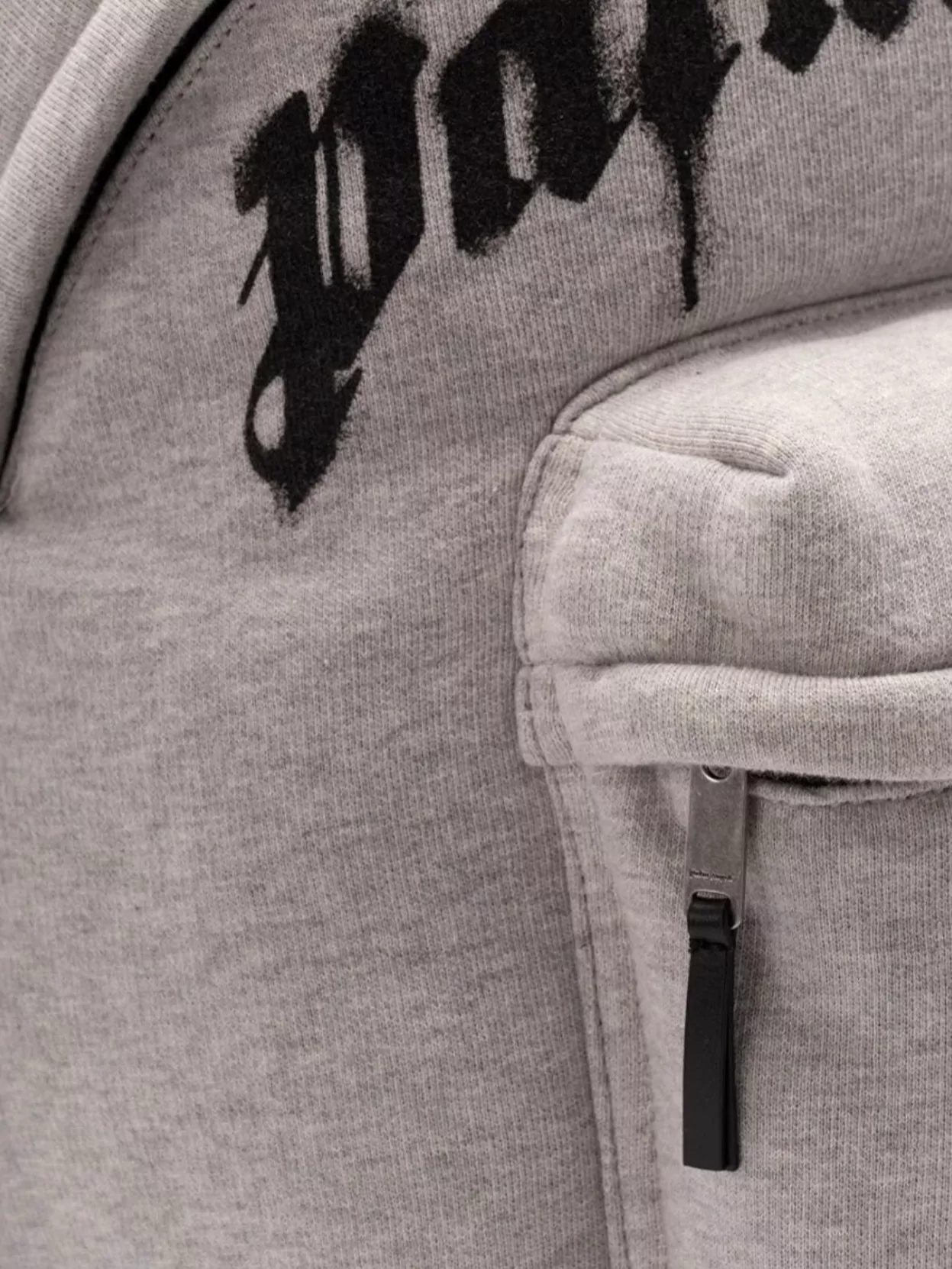 Palm Angels Curved Logo Backpack Zip Pocket
