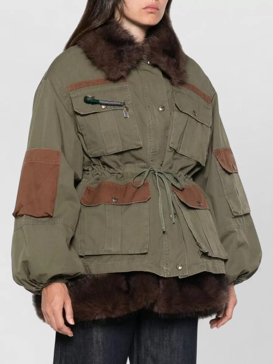 Front Street Cotton Faux Fur Trim Parka Jacket