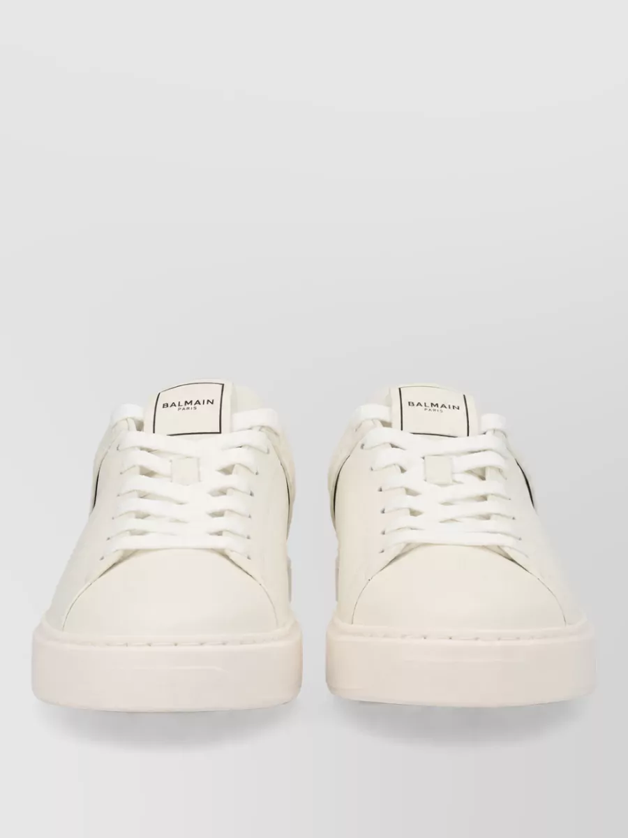 Balmain leather lace-up sneakers