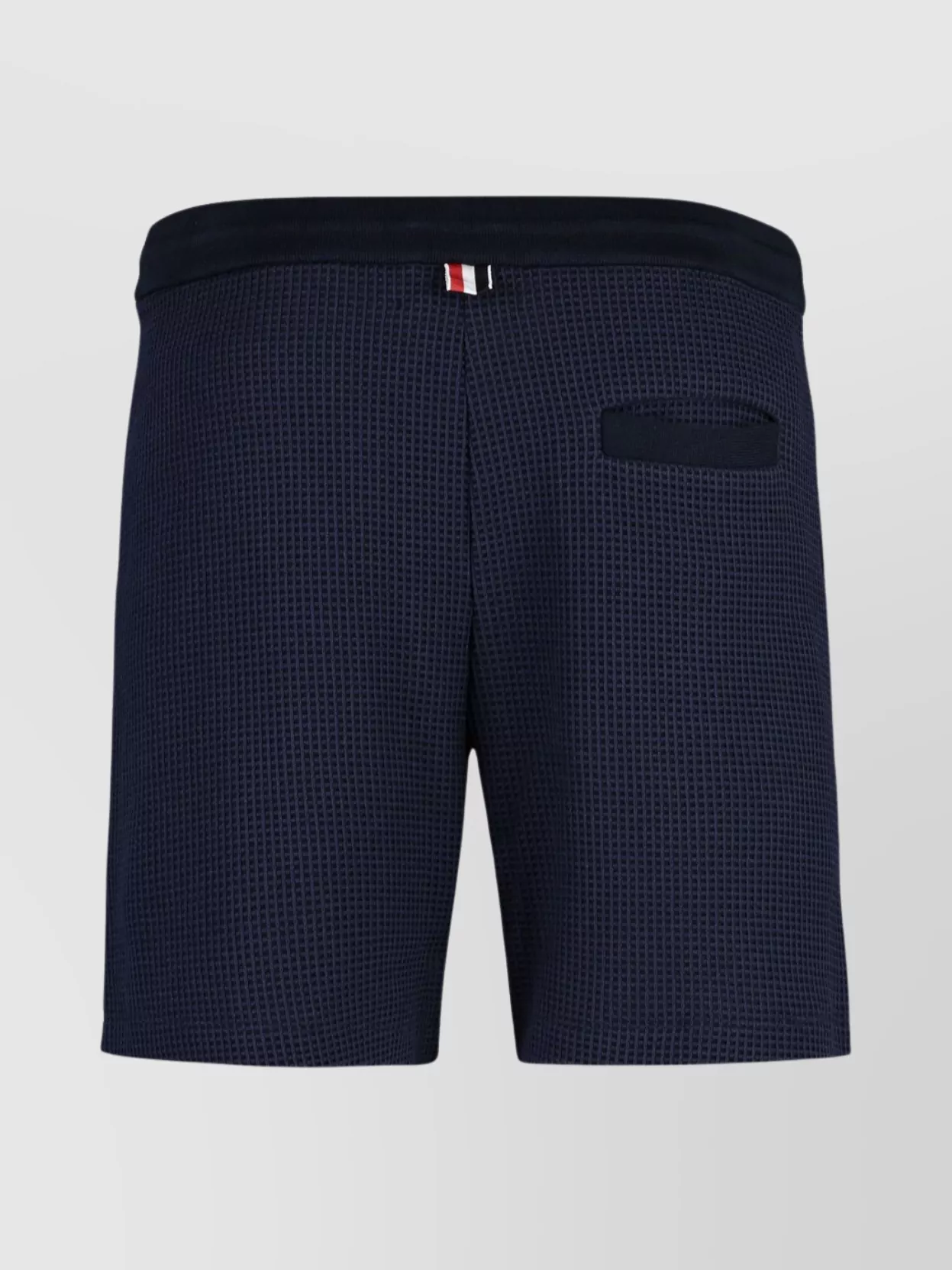 Thom Browne Classic Drawstring Logo Patch Shorts In Raffia Canvas