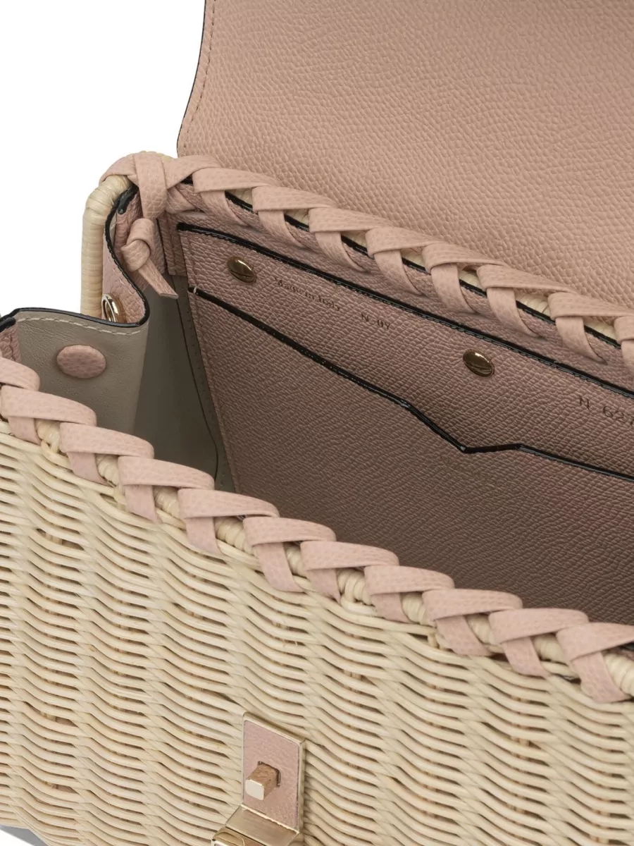 Valextra Iside Small Rattan Tote Bag