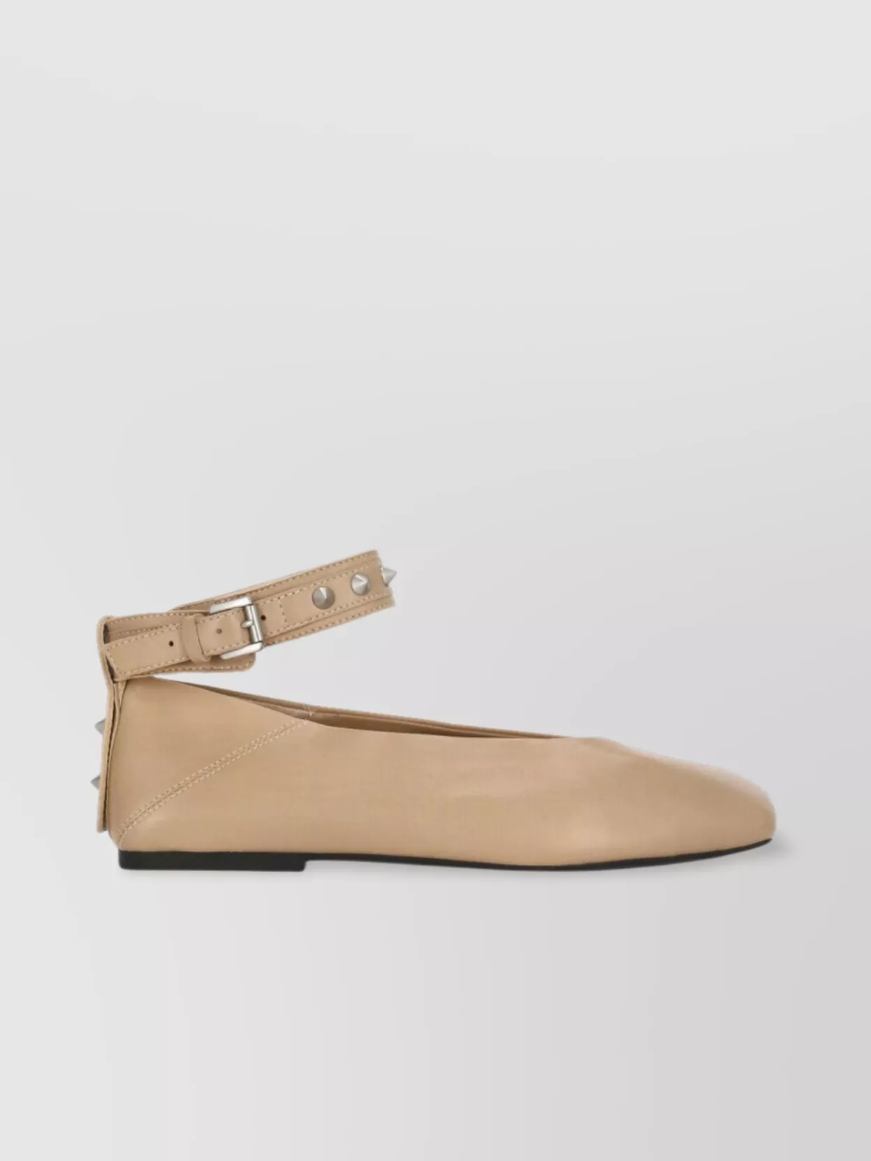 Ash Women's Lace-Up Leather Shoes With Studded Squared Toe