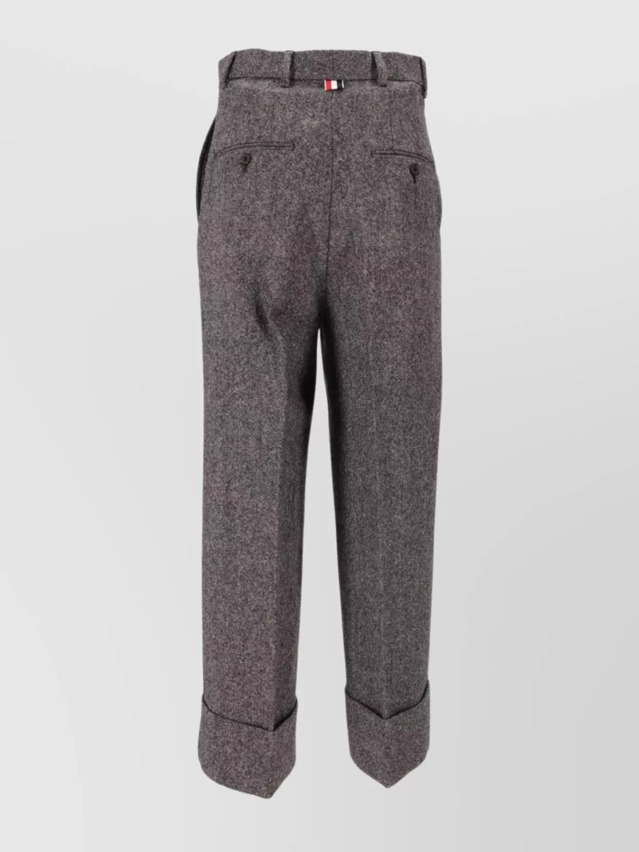 Thom Browne High Waist Wide Leg Trousers In Gray