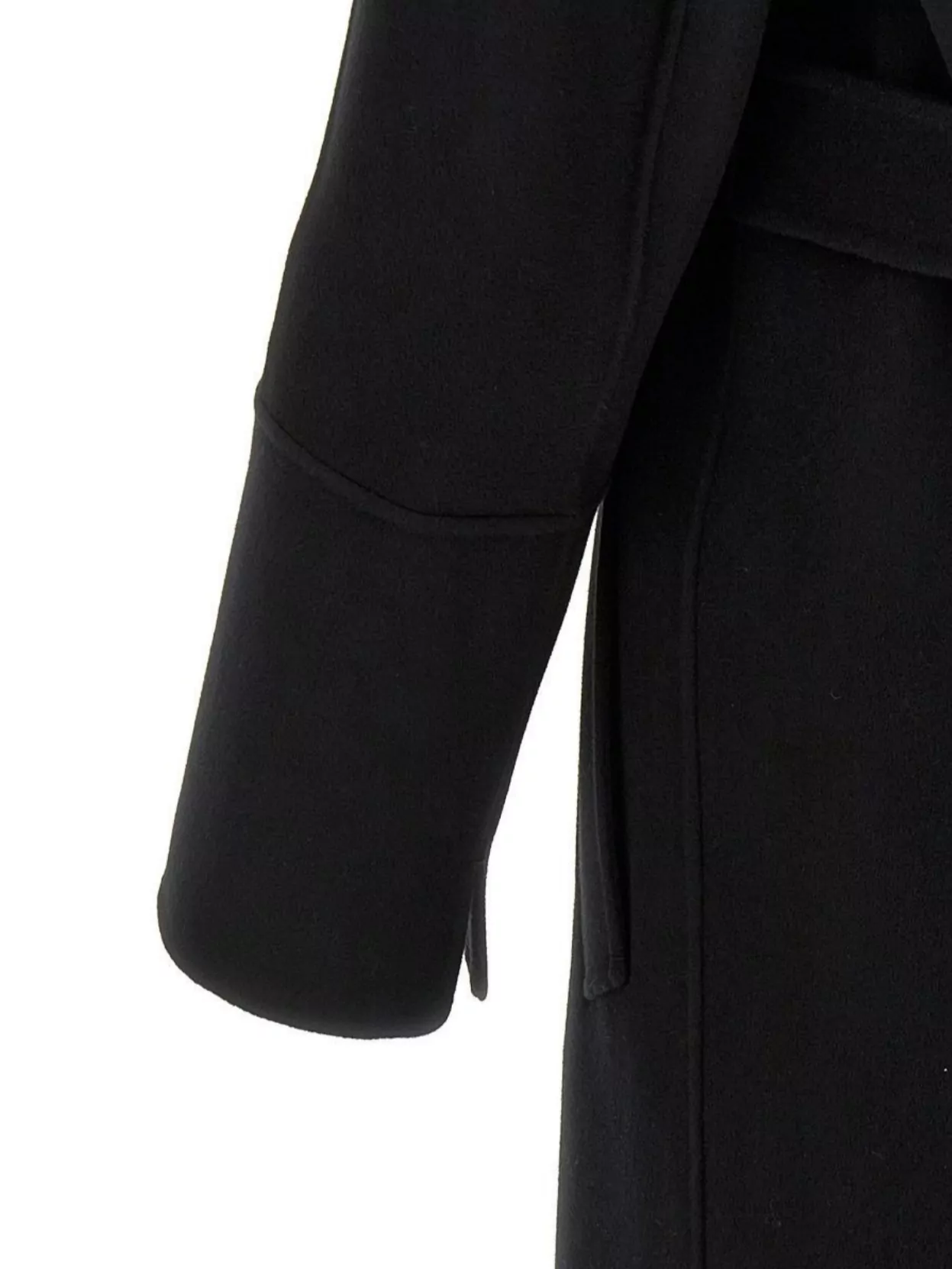 S Max Mara Waist Belt Long Lapel Pocket Coat