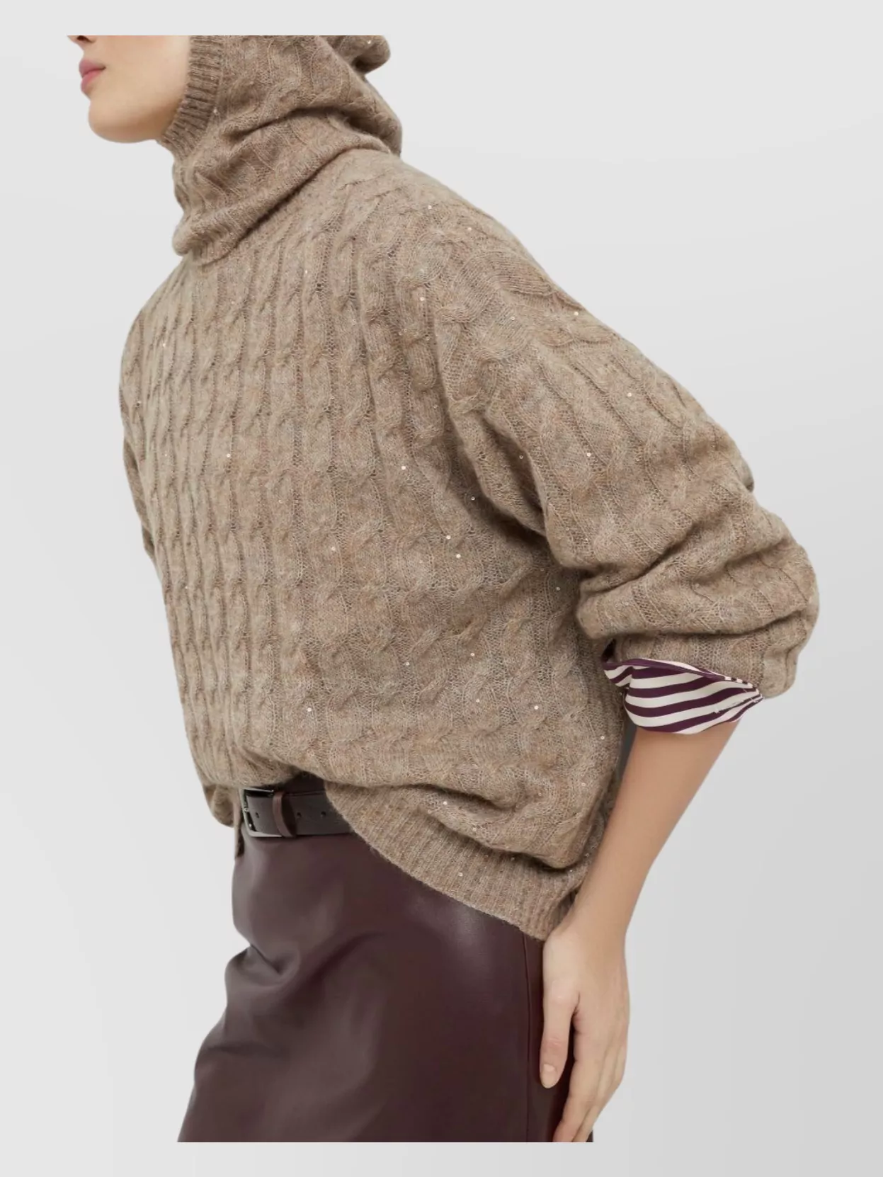 Brunello Cucinelli Wool Cable Knit Jumper