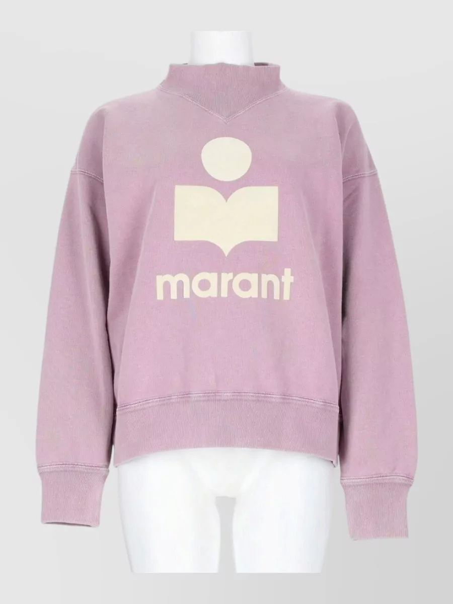 Isabel Marant Etoile Cotton blend logo-print high-neck sweatshirt
