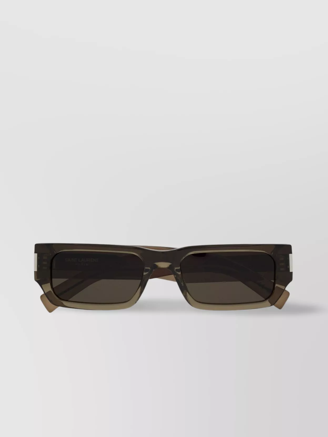 Shop Saint Laurent Square Frame Nylon Lens Sunglasses